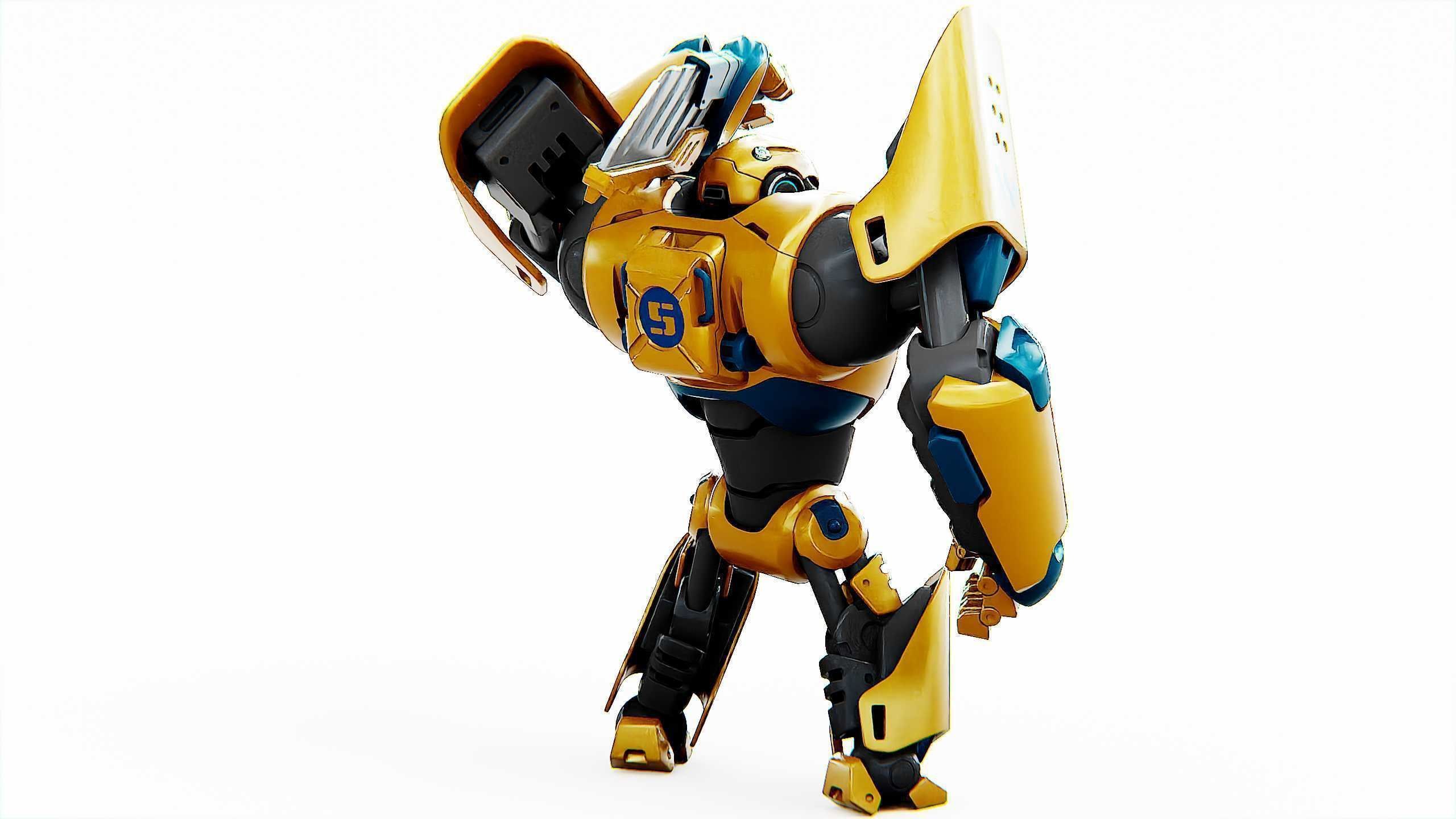 BATTLE DROID EREVOS Rigged for Unreal Engine - Unity - MIXAMO  3D model_9