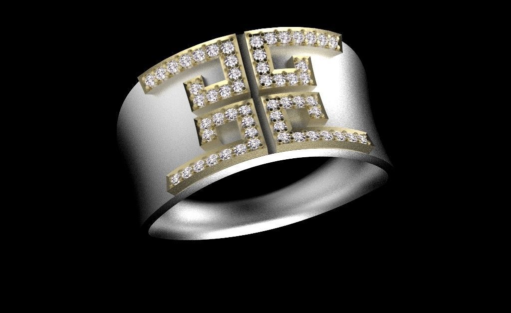 ring gold 3D print model_20