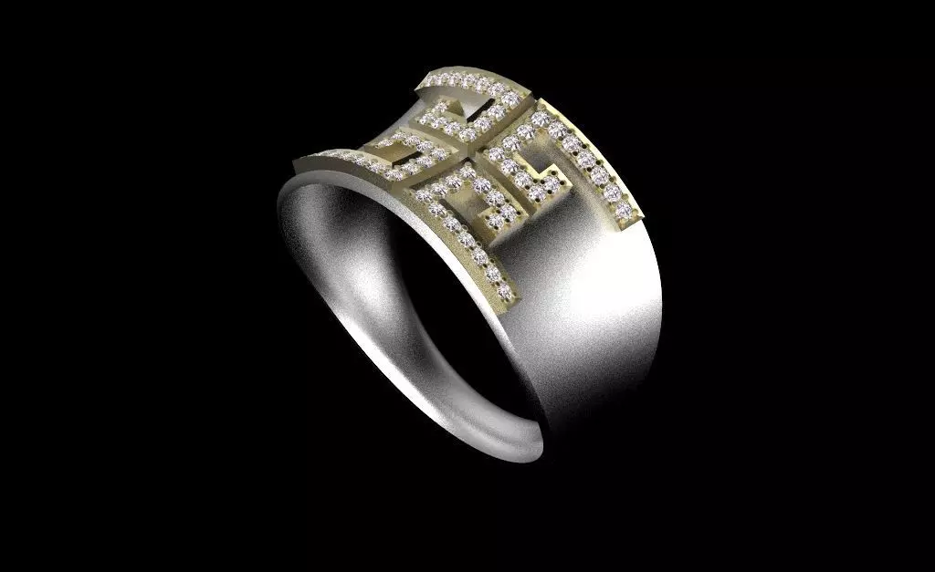 ring gold 3D print model_0