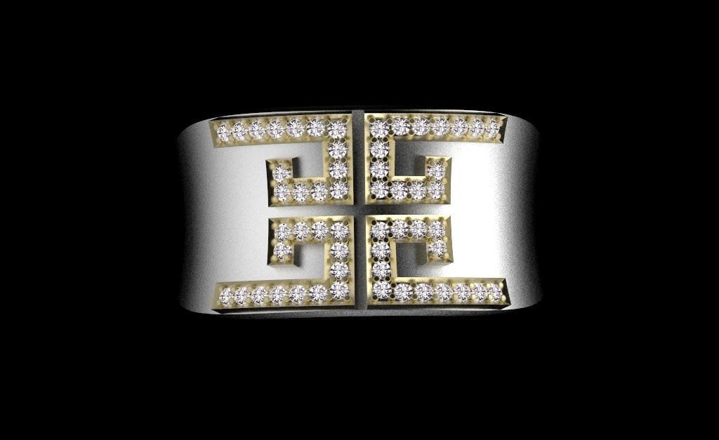 ring gold 3D print model_23