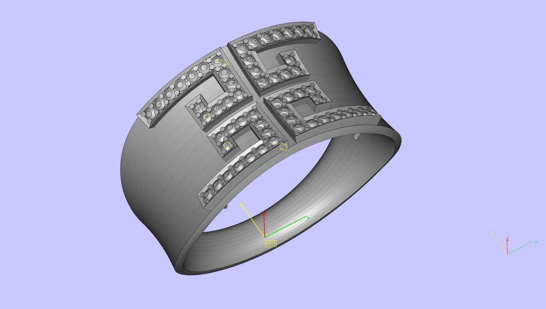 ring gold 3D print model_1