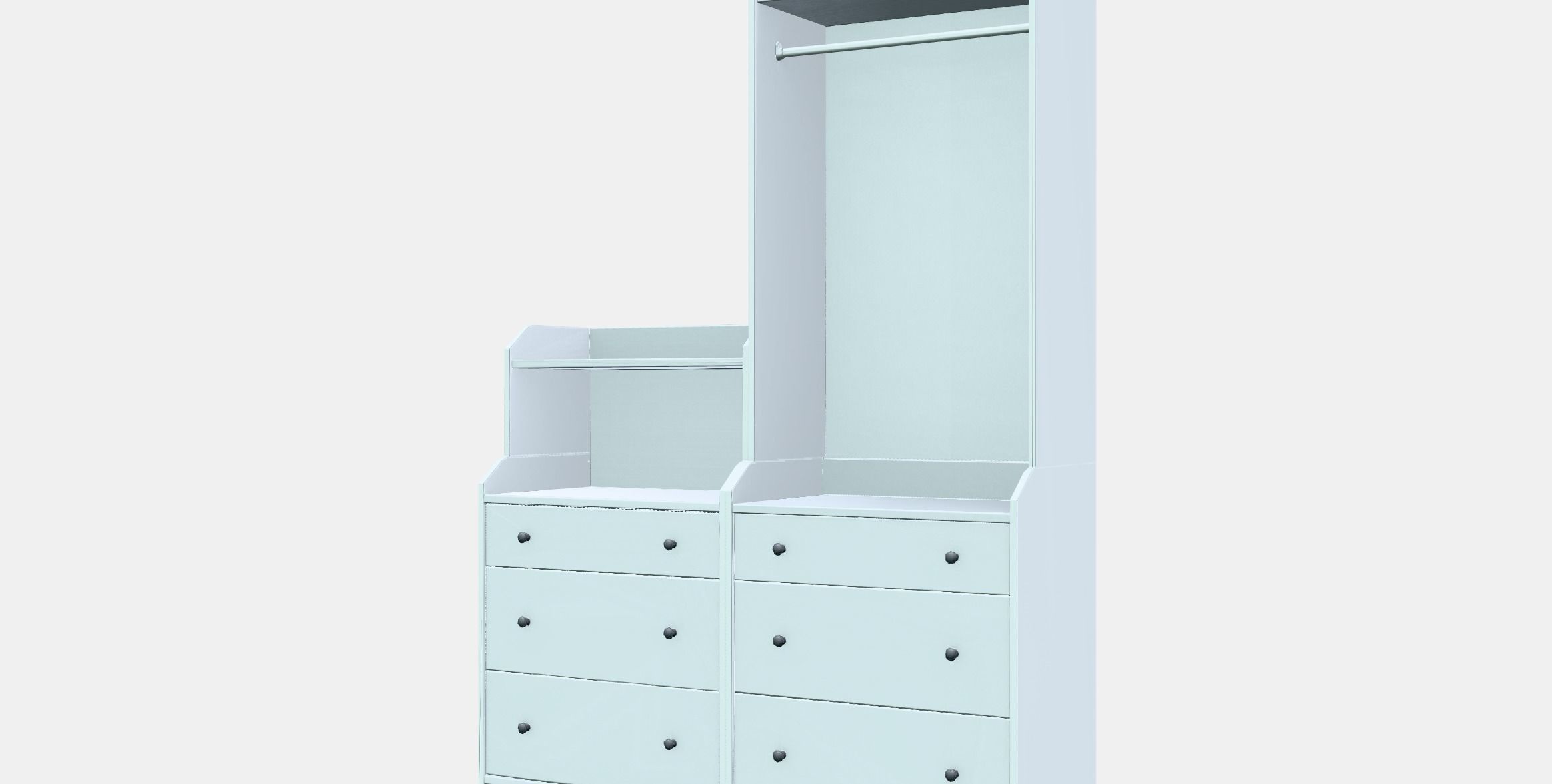 HAUGA Storage combination Low-poly 3D model_13