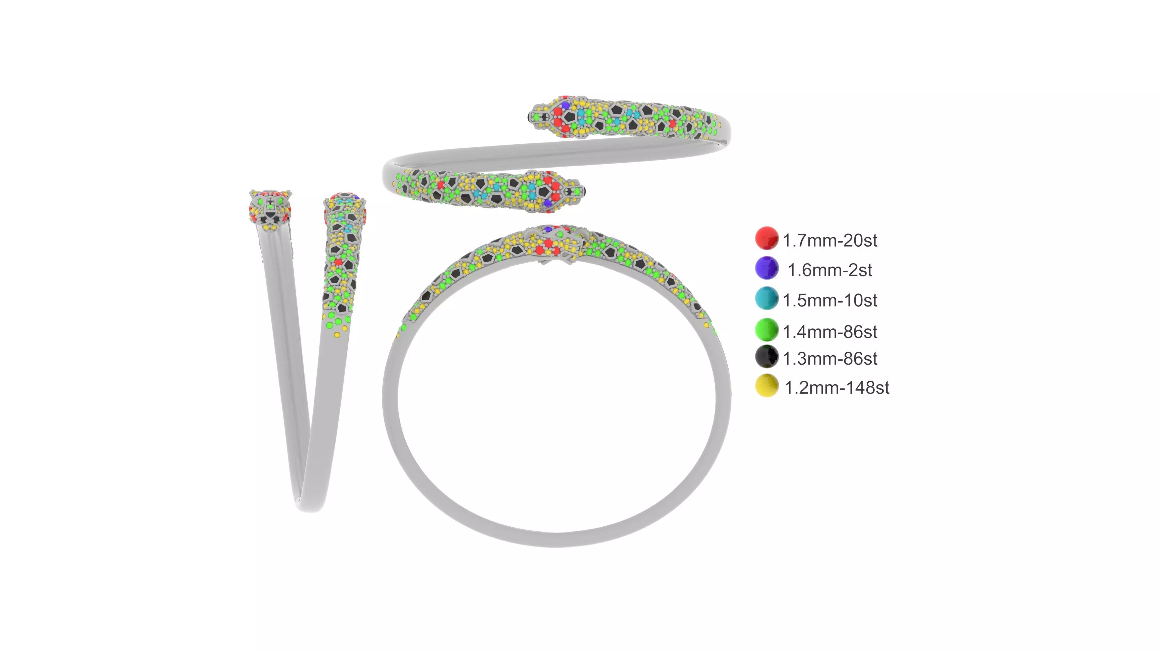 ring gold 3D print model_6