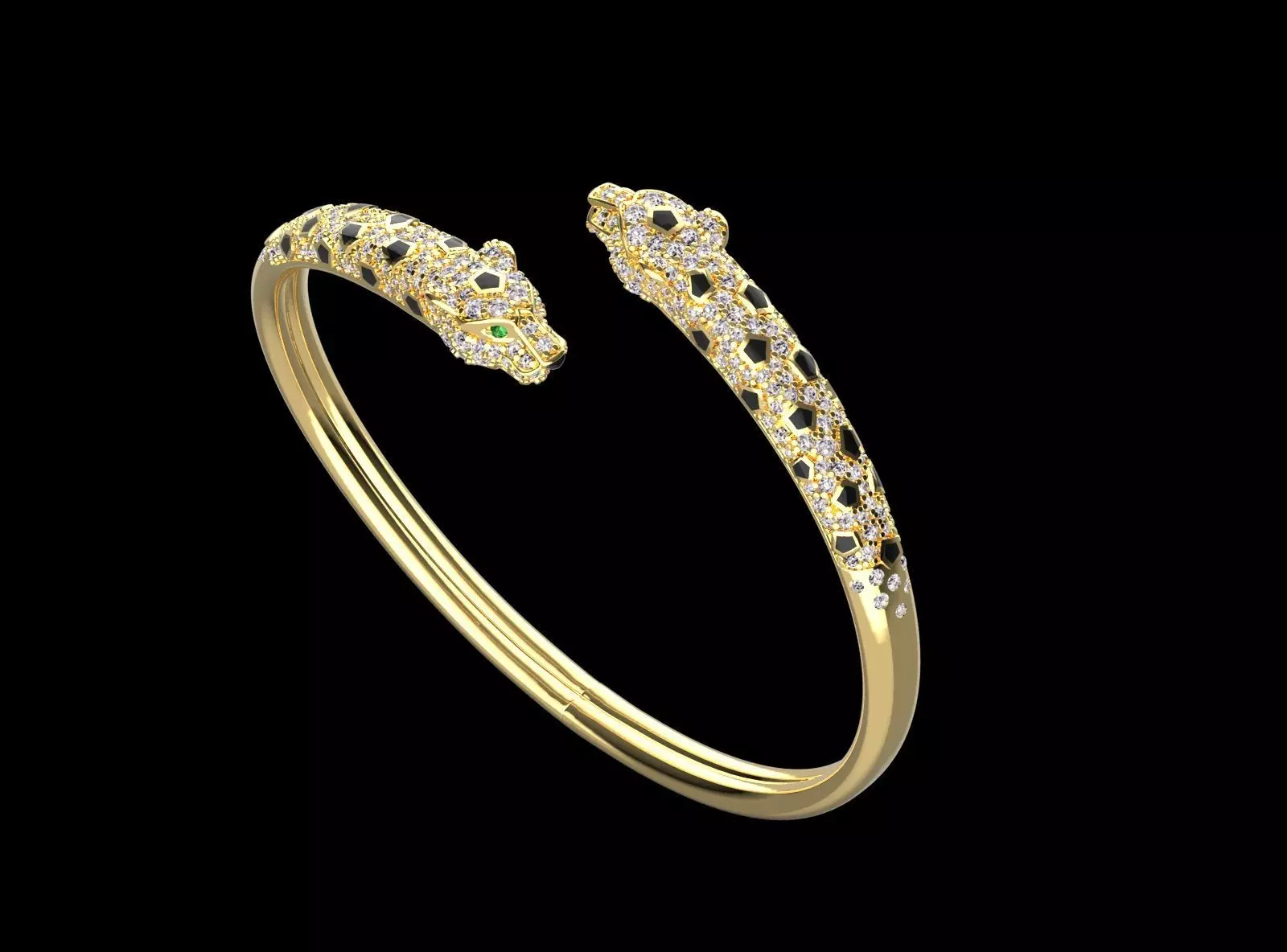 ring gold 3D print model_14