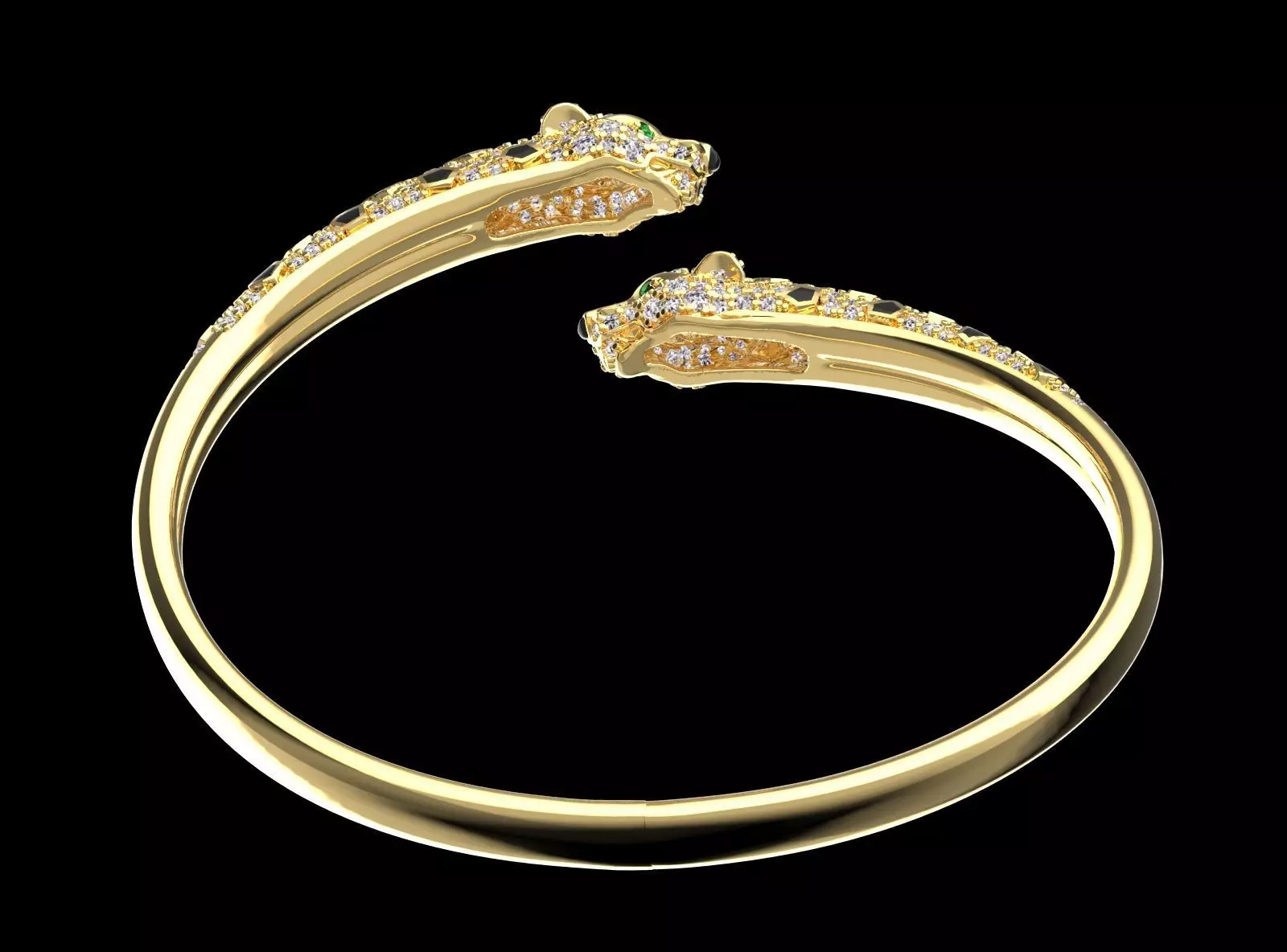 ring gold 3D print model_12