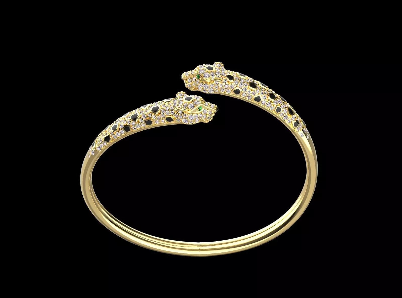 ring gold 3D print model_26