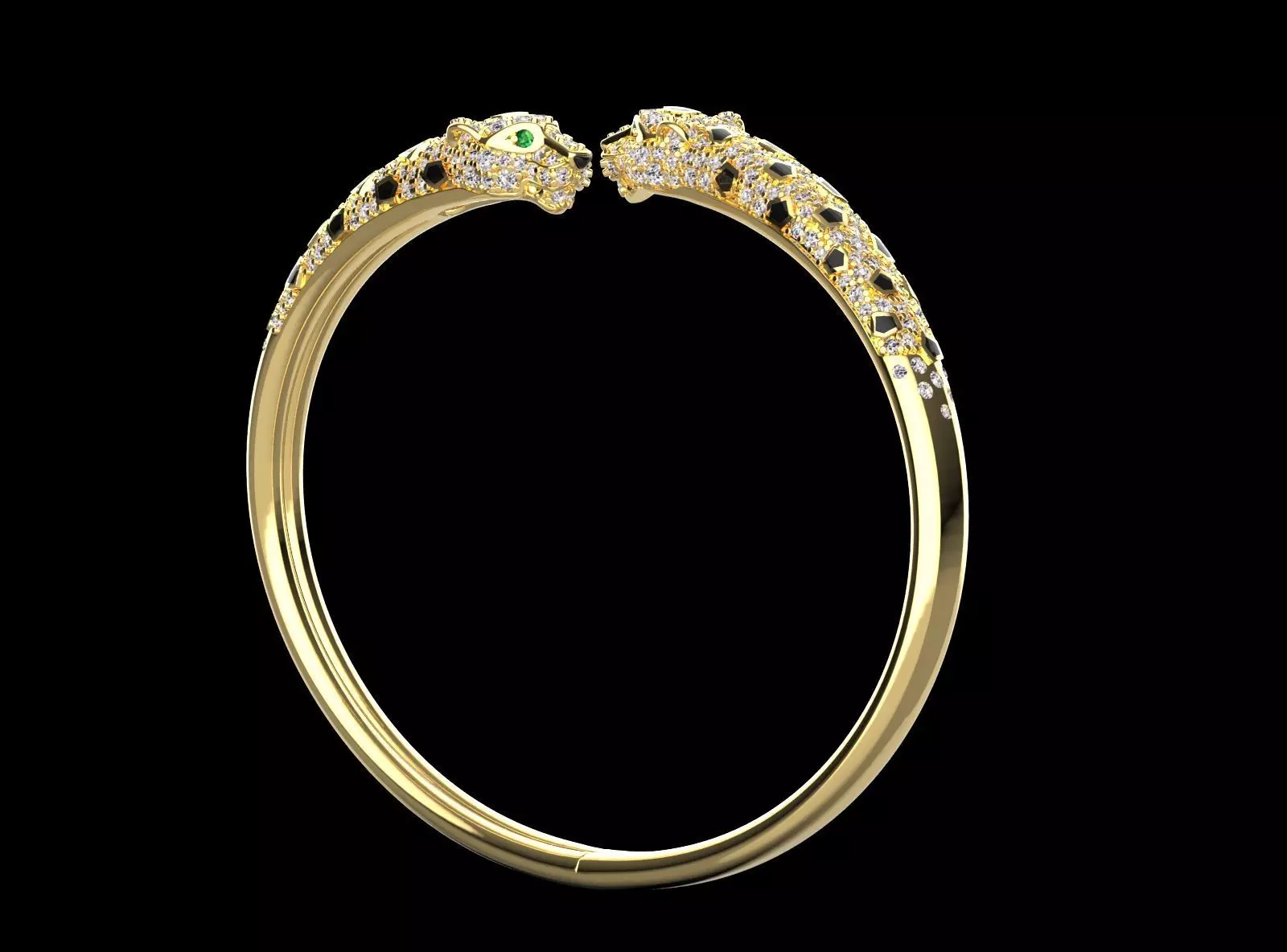 ring gold 3D print model_13