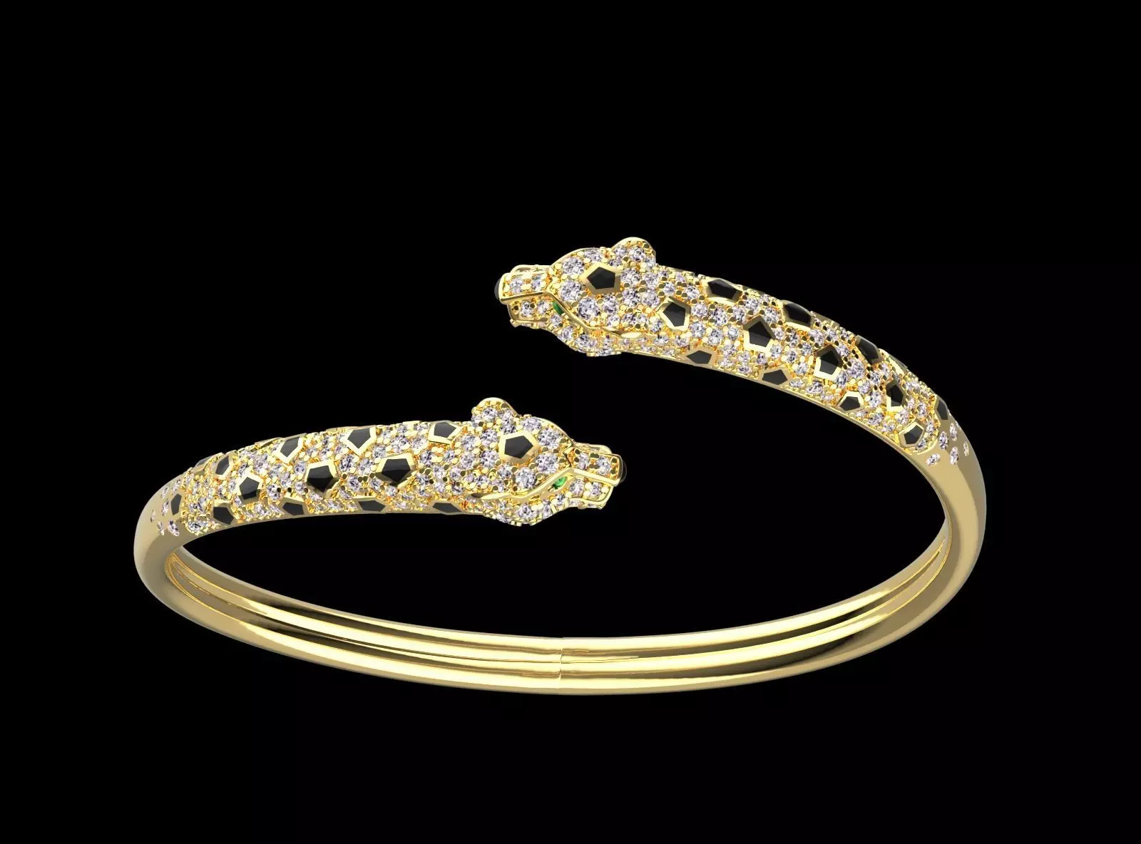 ring gold 3D print model_27