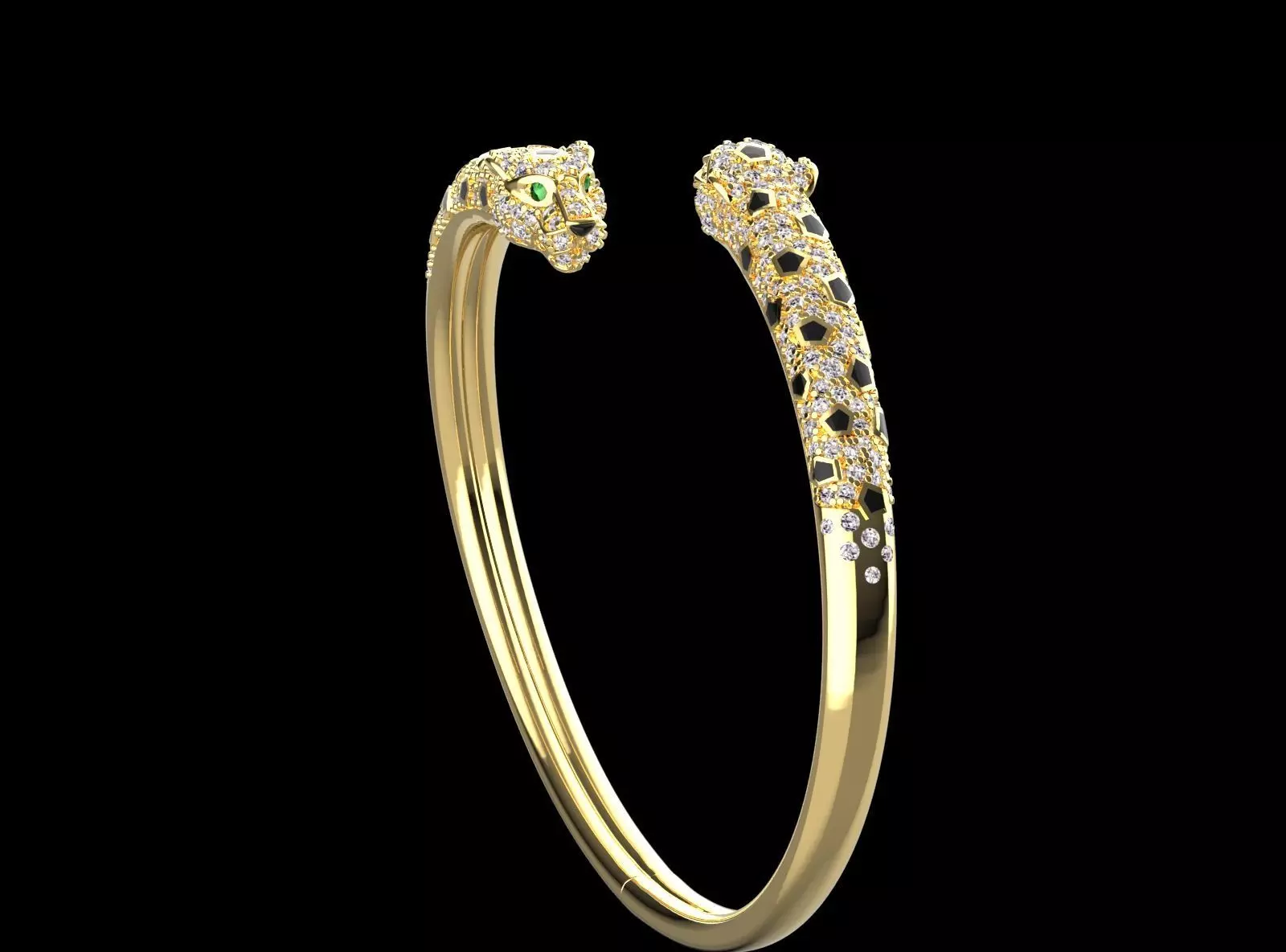 ring gold 3D print model_10