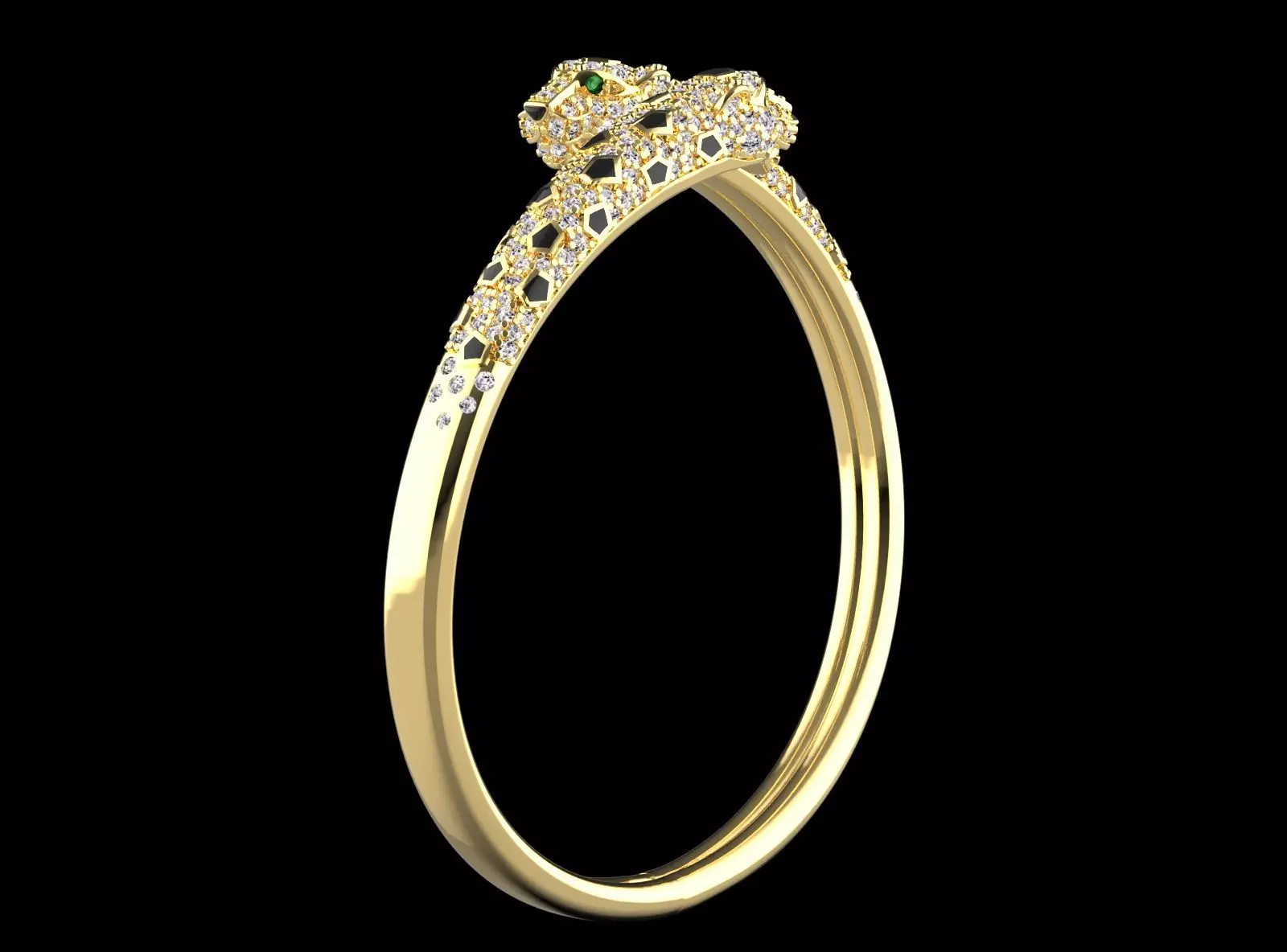 ring gold 3D print model_24