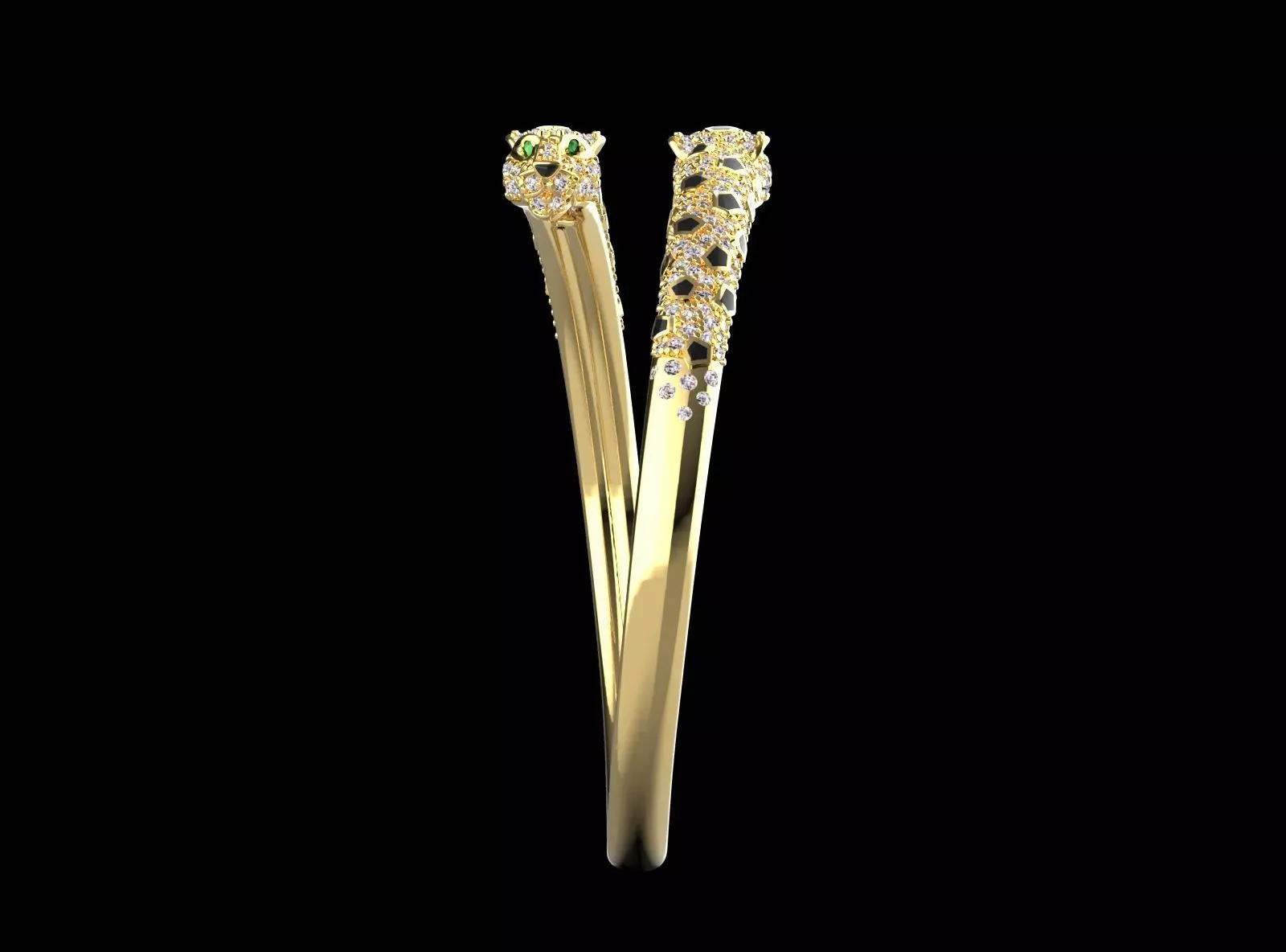 ring gold 3D print model_3