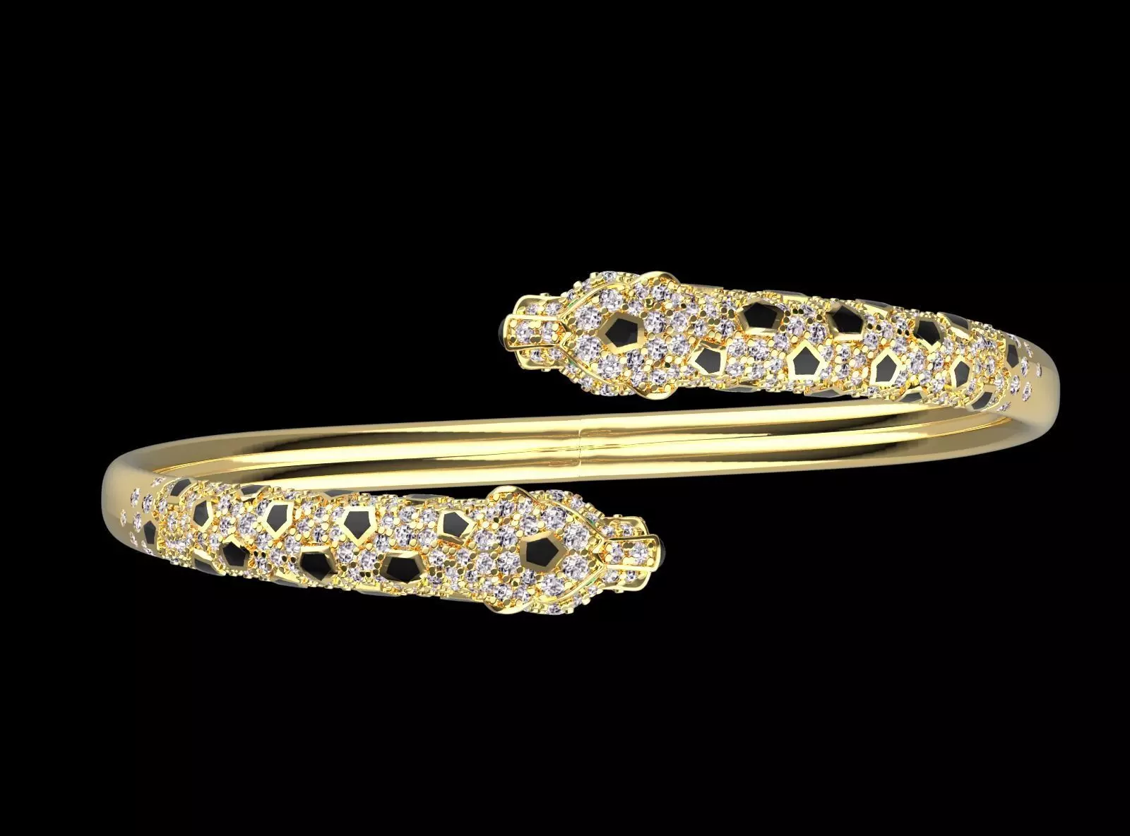 ring gold 3D print model_2