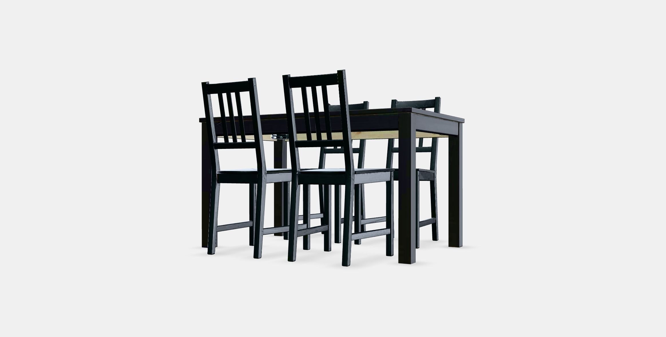 LANEBERG - STEFAN Table and 4 chairs Low-poly 3D model_12