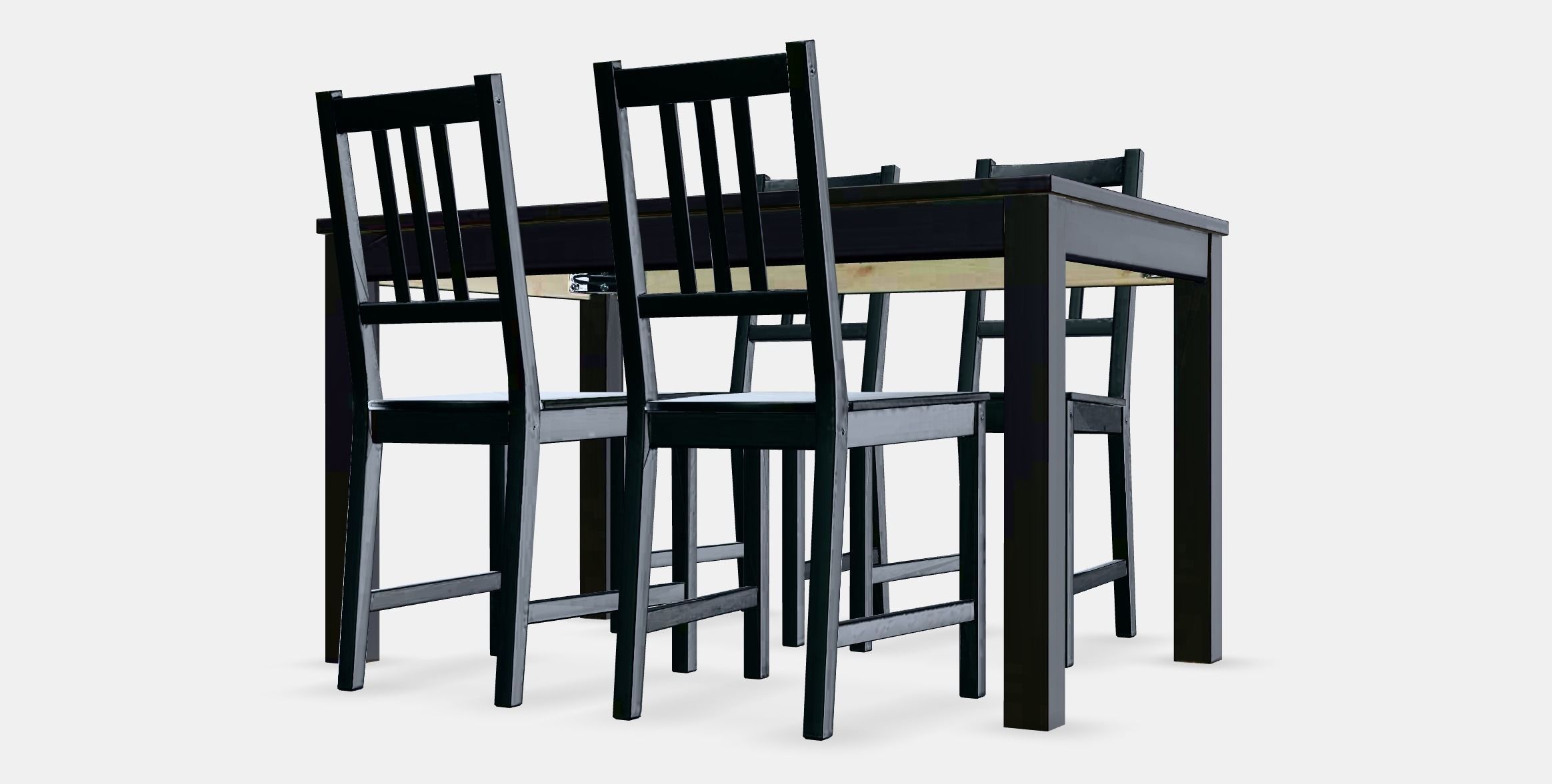 LANEBERG - STEFAN Table and 4 chairs Low-poly 3D model_13
