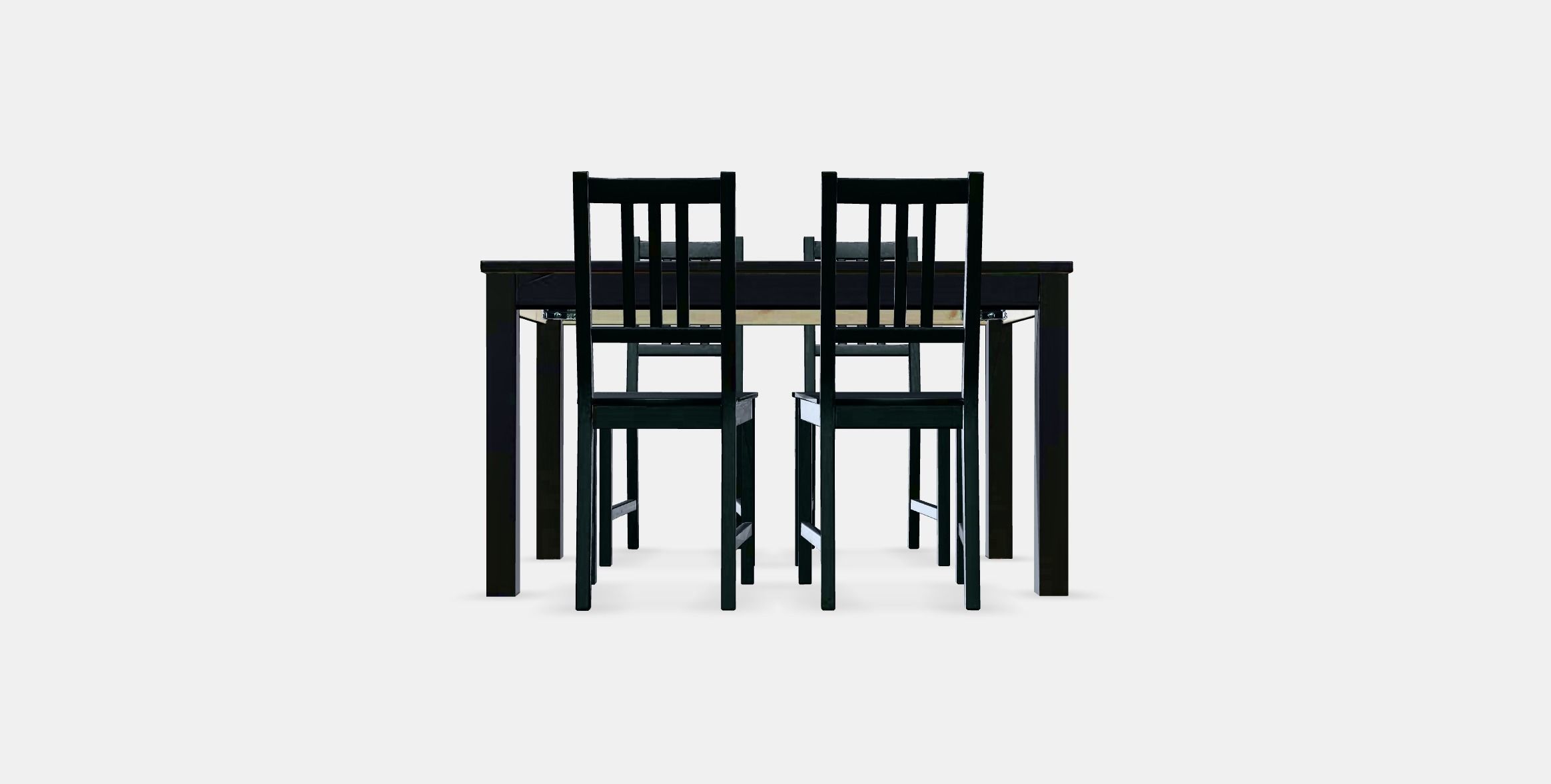 LANEBERG - STEFAN Table and 4 chairs Low-poly 3D model_10