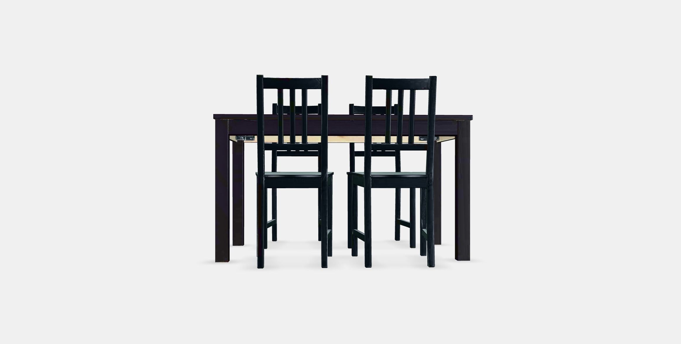 LANEBERG - STEFAN Table and 4 chairs Low-poly 3D model_14