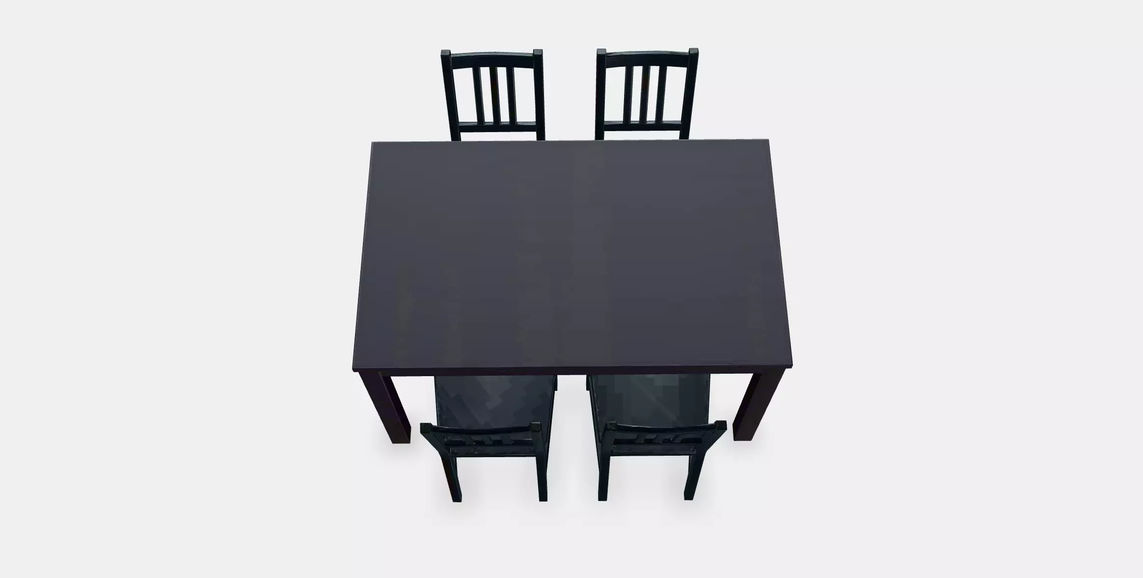 LANEBERG - STEFAN Table and 4 chairs Low-poly 3D model_0