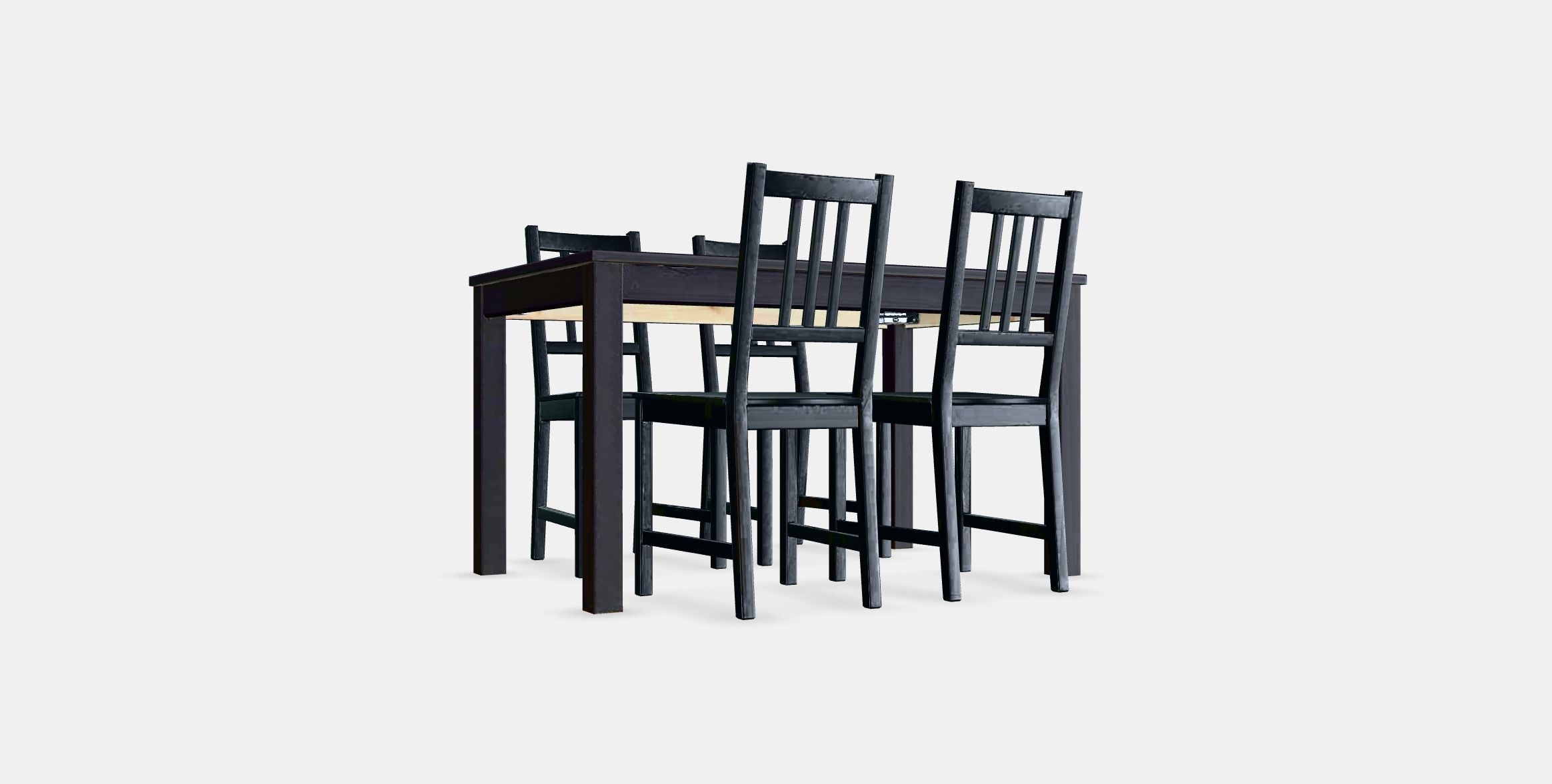 LANEBERG - STEFAN Table and 4 chairs Low-poly 3D model_16