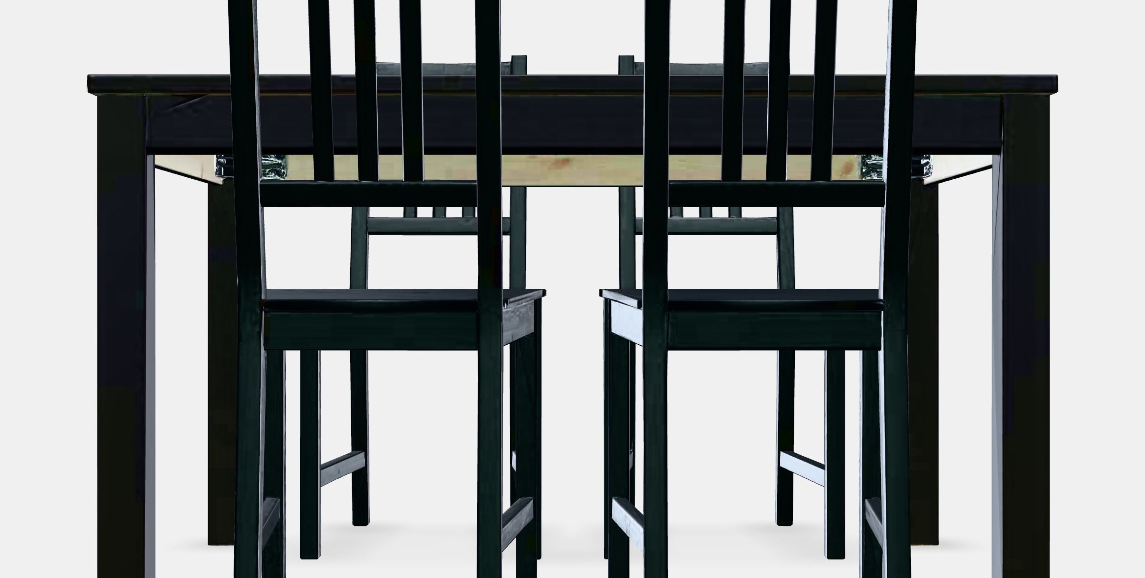 LANEBERG - STEFAN Table and 4 chairs Low-poly 3D model_11