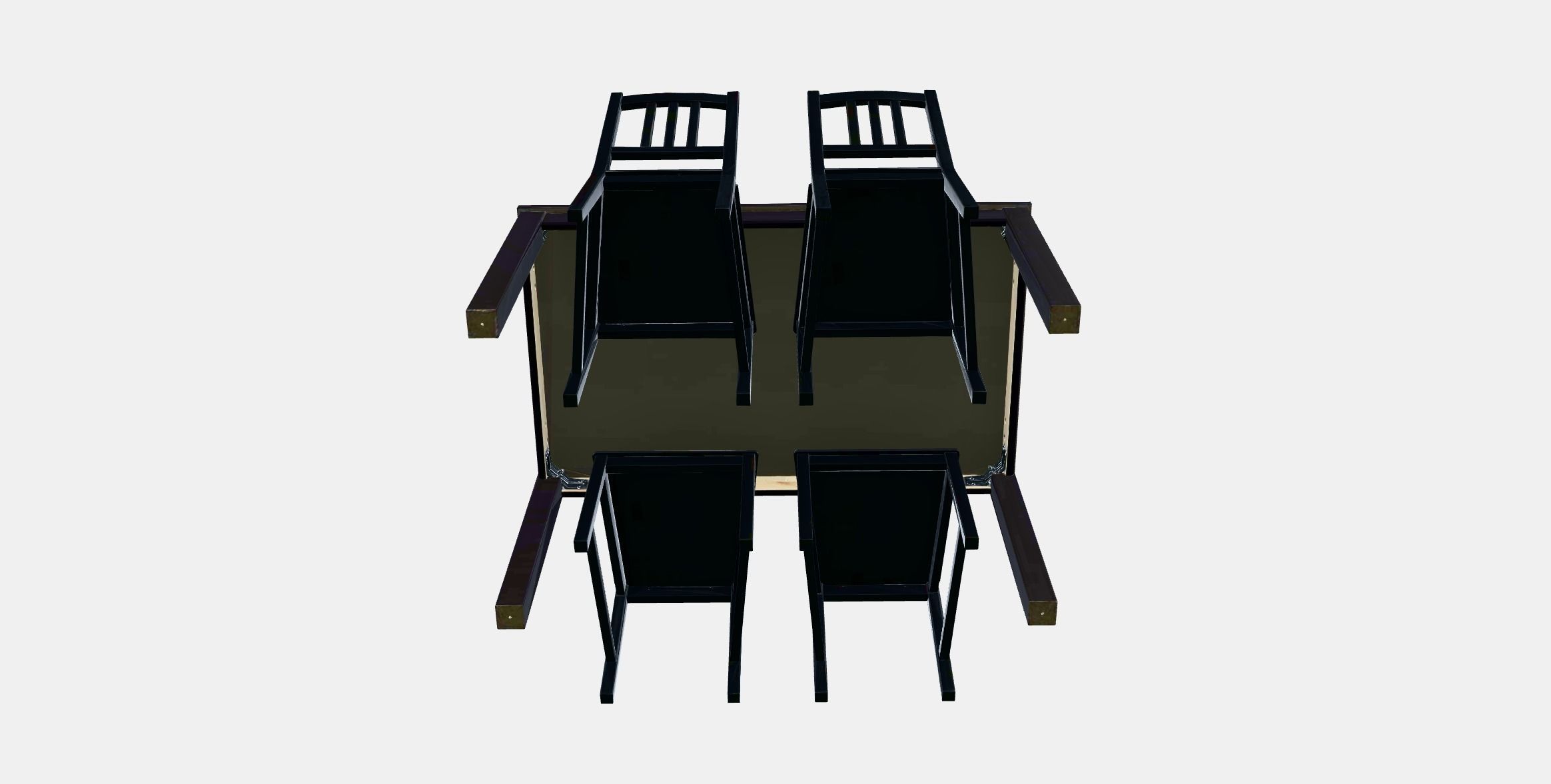 LANEBERG - STEFAN Table and 4 chairs Low-poly 3D model_7