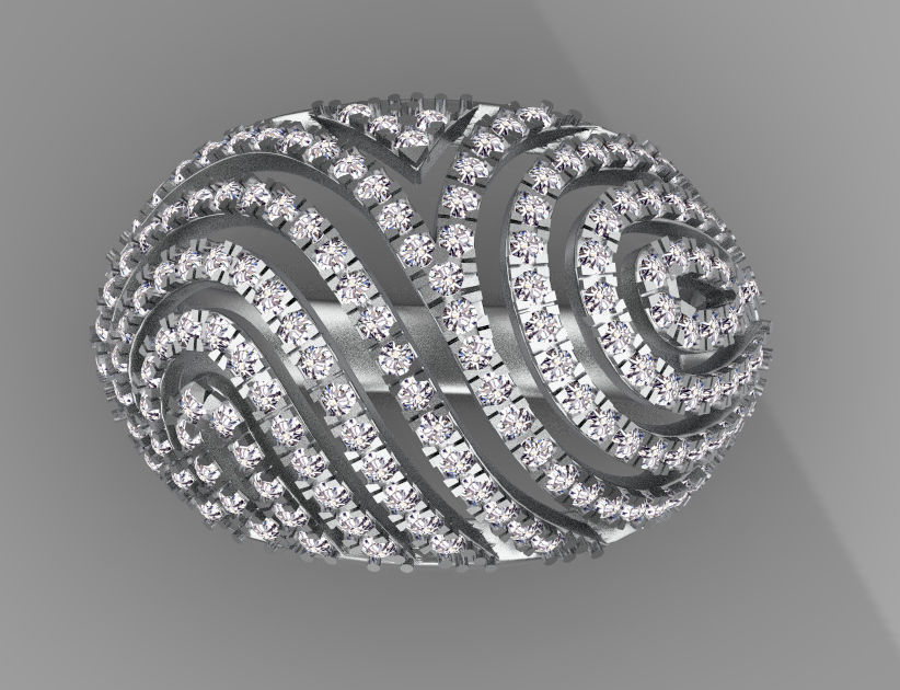 ring gold 3D print model_28