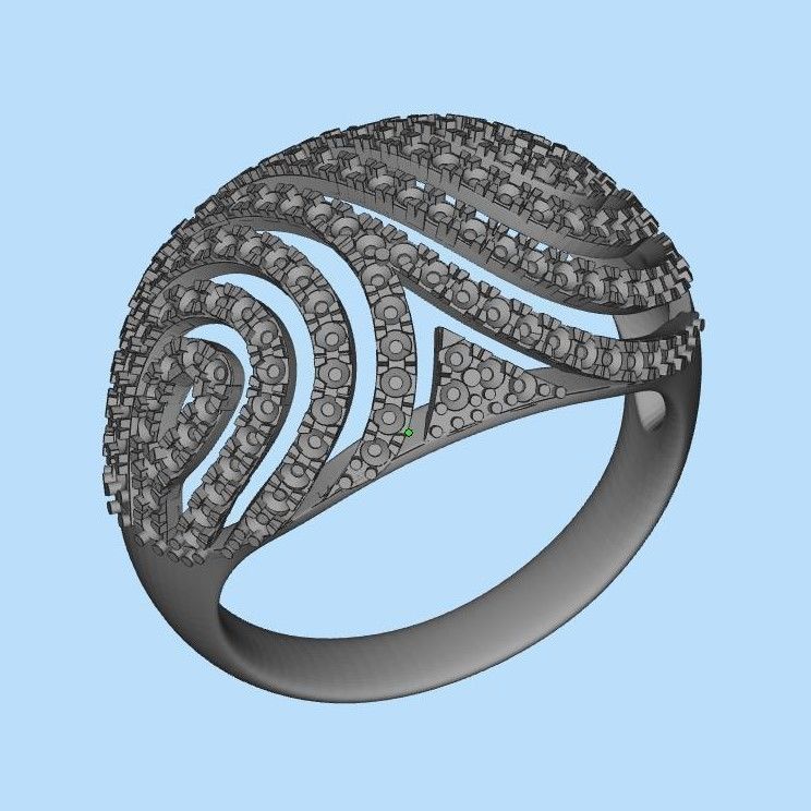 ring gold 3D print model_4