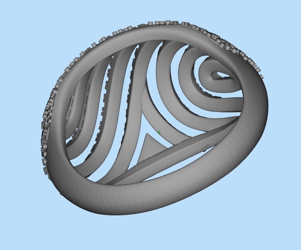 ring gold 3D print model_12