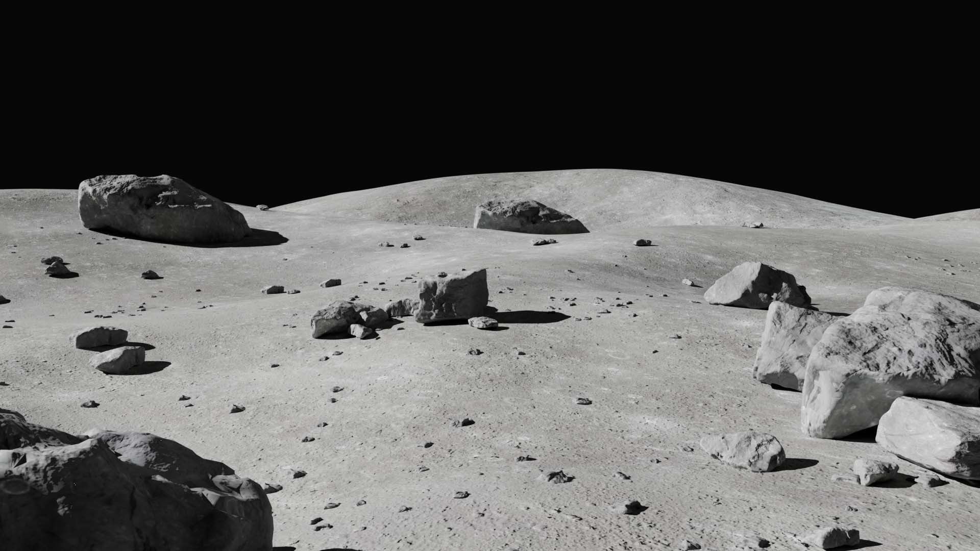 Moon Terrain and Moon Crater 3D Model Collection_4