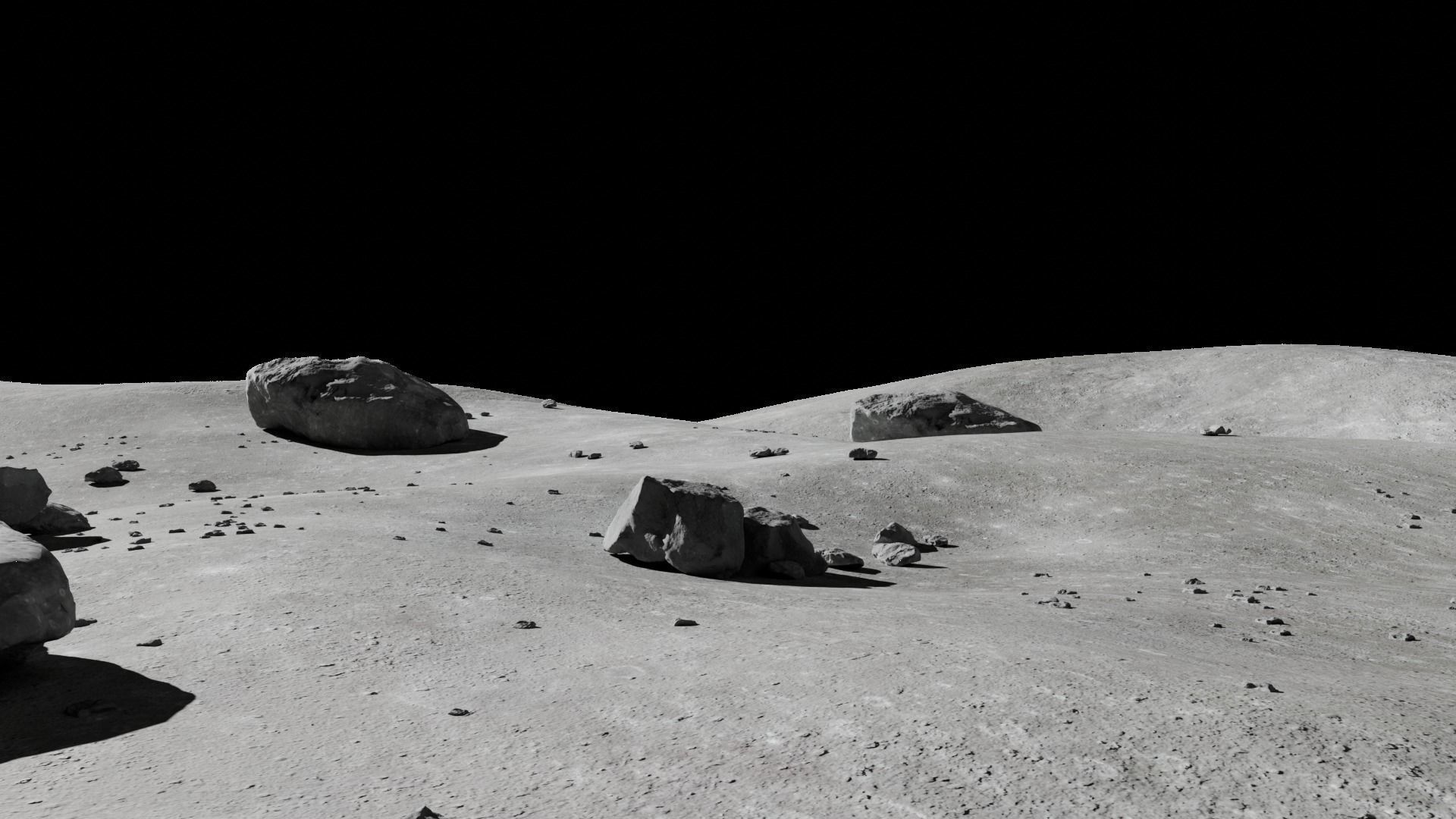 Moon Terrain and Moon Crater 3D Model Collection_5
