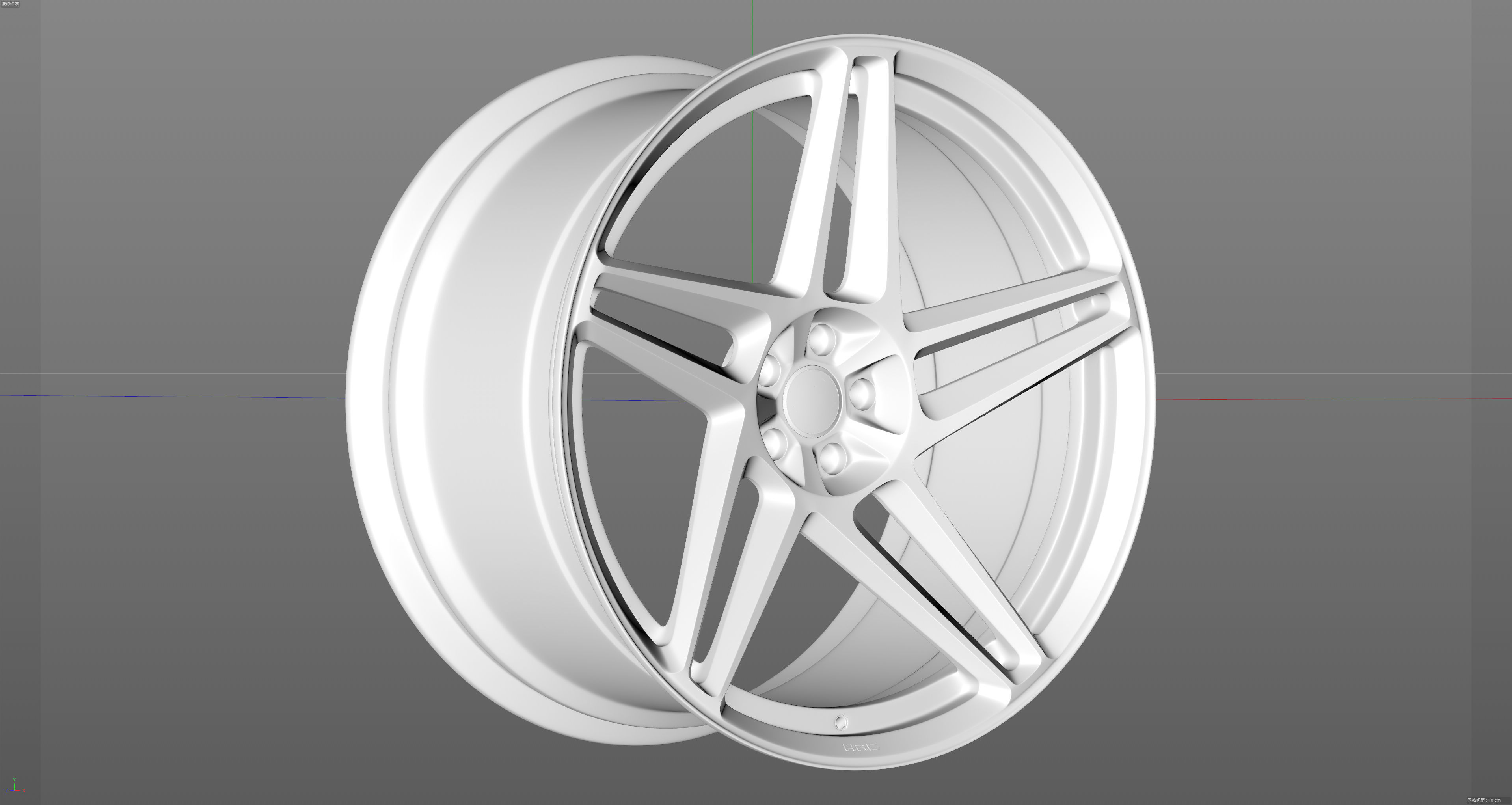 HRE RS307M Low-poly 3D model_11