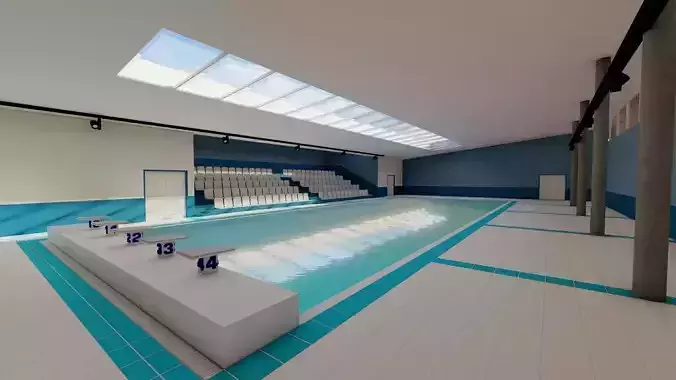 Swimming pool-stadium pool 3D model