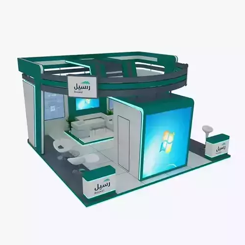 Exhibition Booth 6x6  3D model