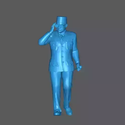 Figure Bung Karno 1st Indonesian President skala 1-64 miniature