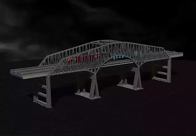 Bridge H0 scale trains Baltimore bridge reproduction  