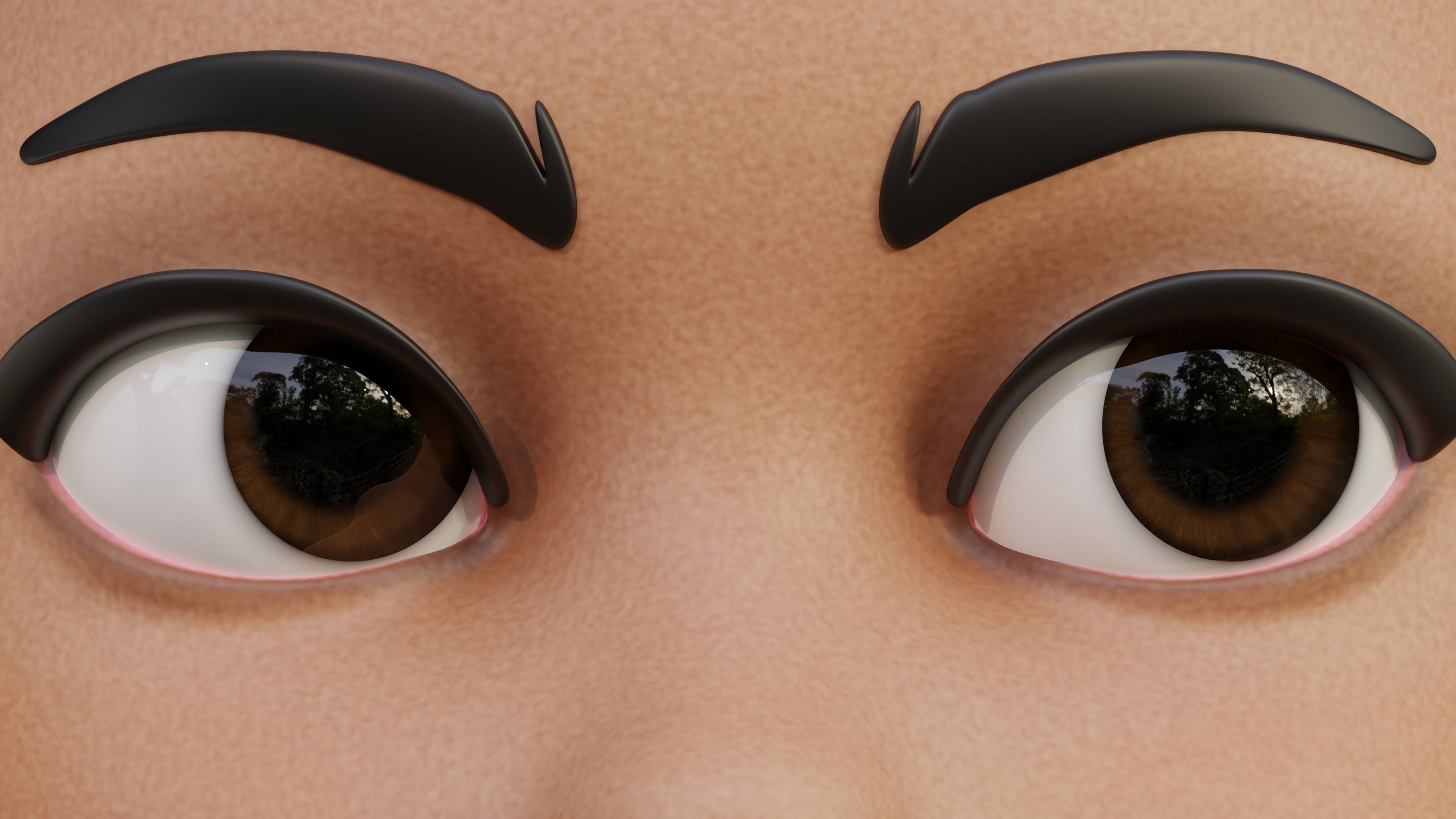Disney-Style Cartoon Eye Pack - 12 Colours Low-poly 3D model_21