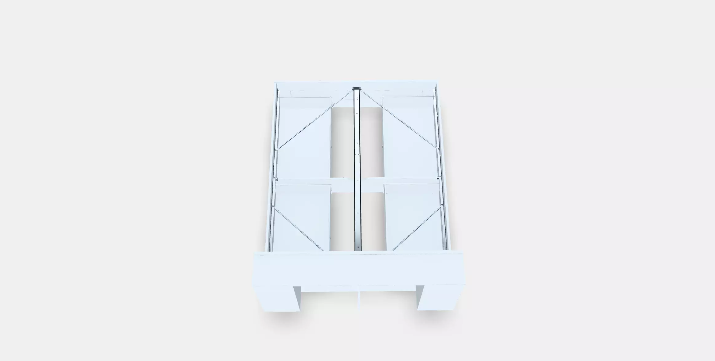 BRIMNES Bed frame w storage and headboard 1 Low-poly 3D model