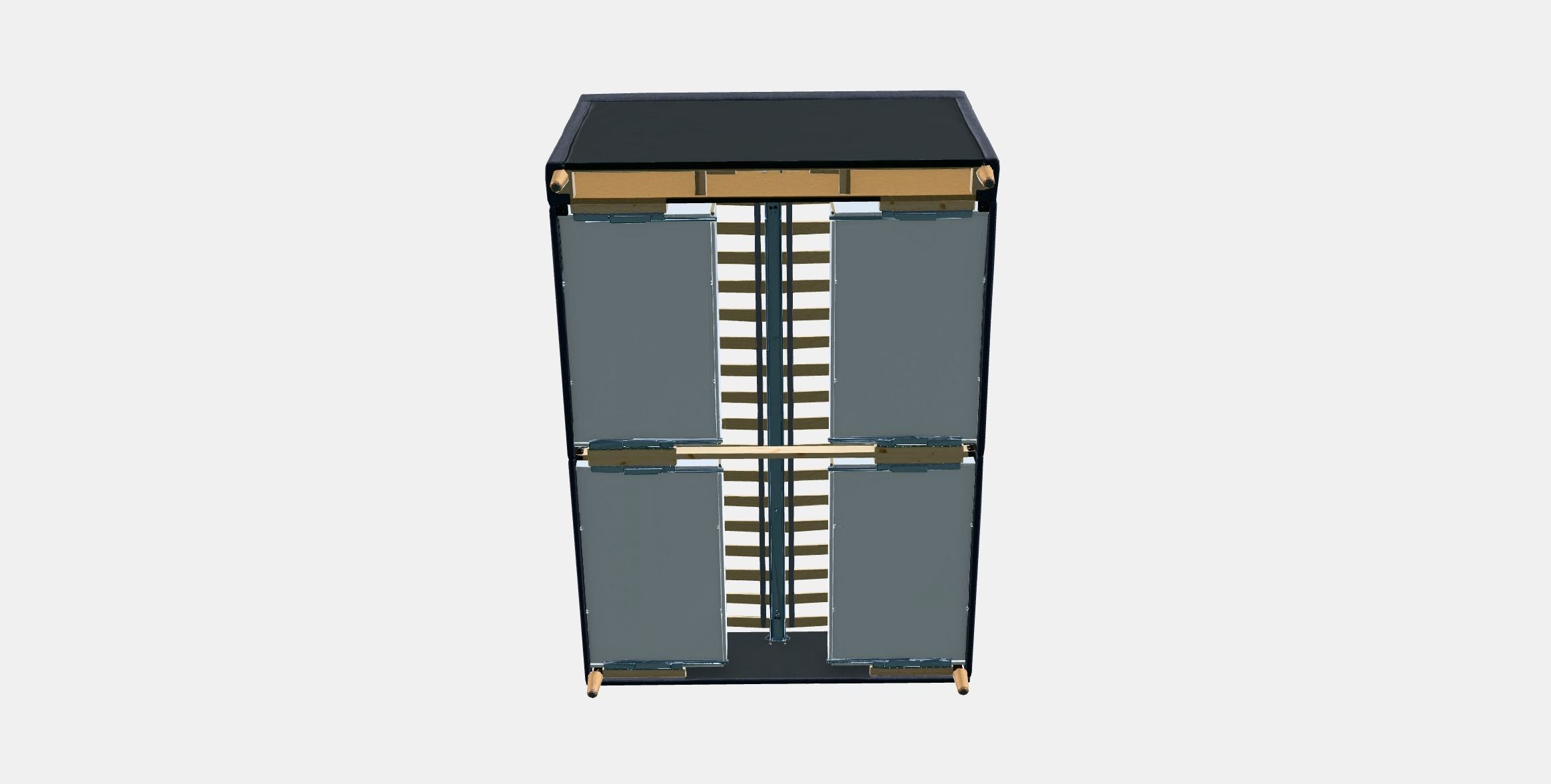 IDANAS Upholstered storage bed 1 Low-poly 3D model_9