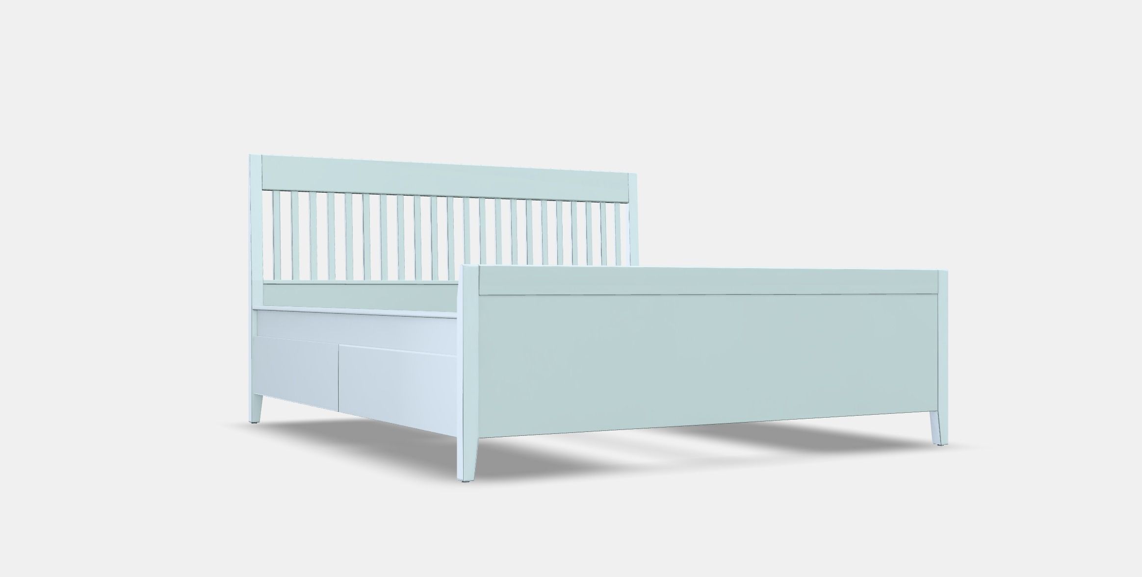 IDANAS Bed frame with storage Low-poly 3D model_9