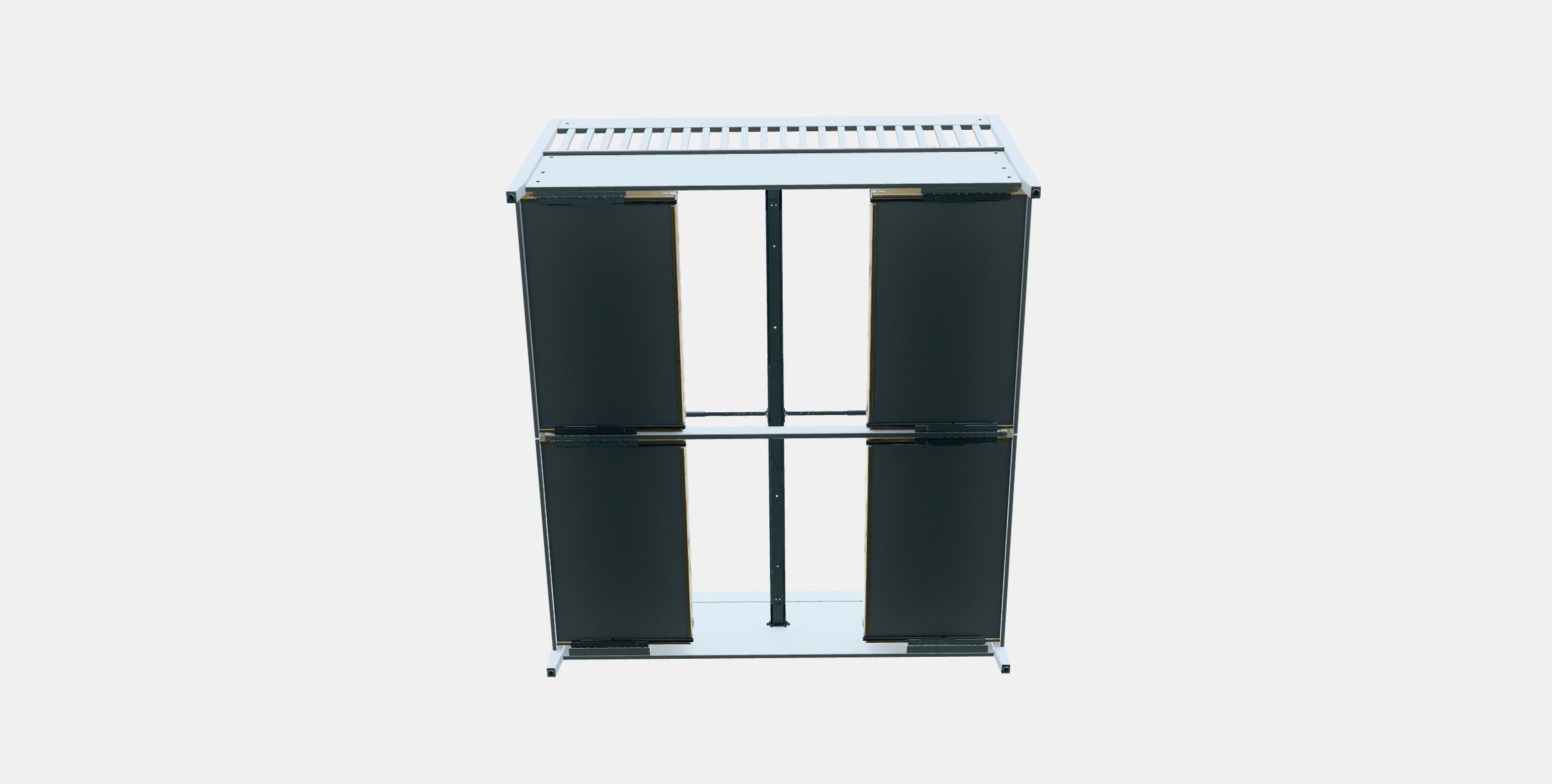 IDANAS Bed frame with storage Low-poly 3D model_7