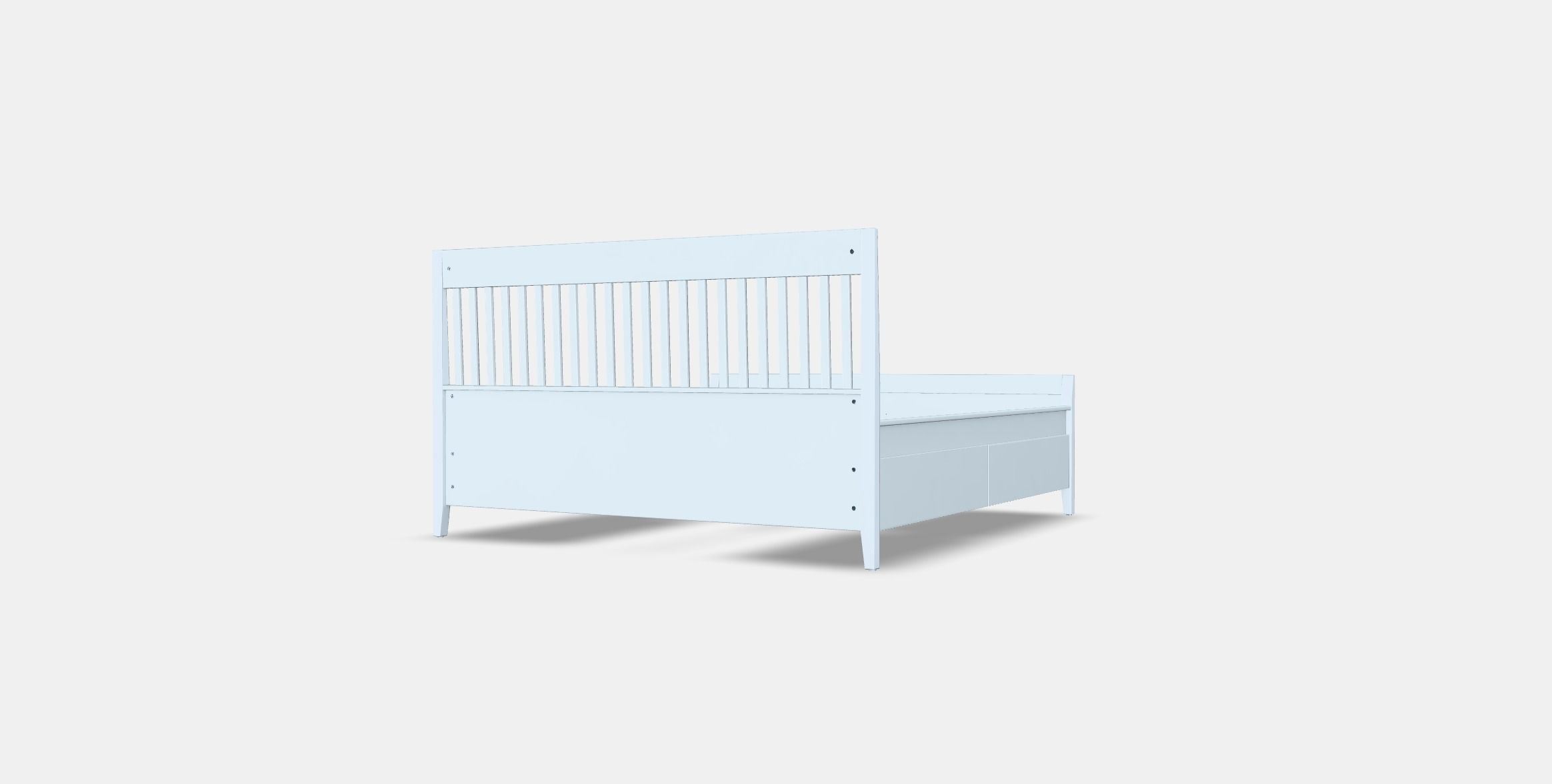 IDANAS Bed frame with storage Low-poly 3D model_5
