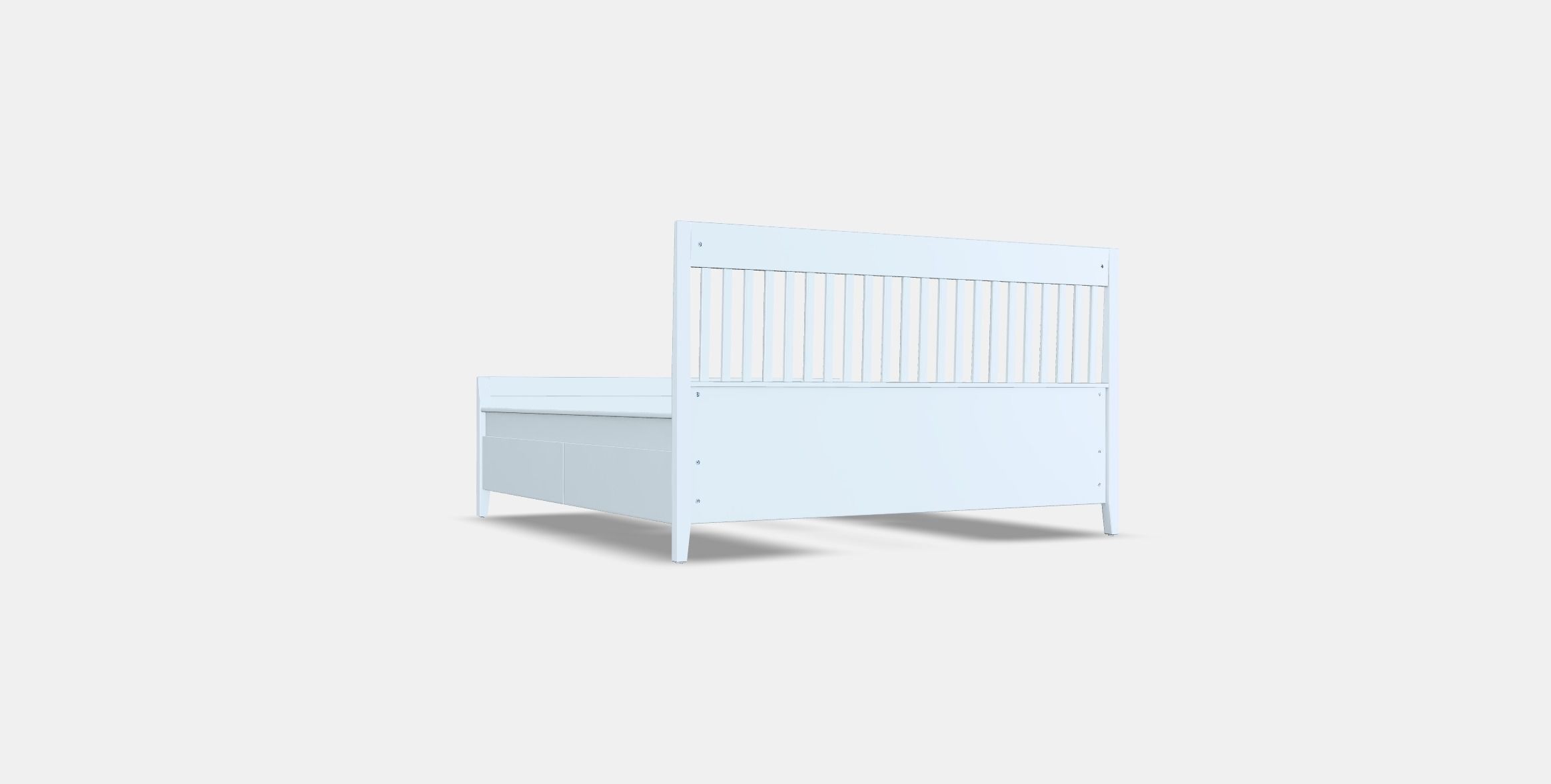 IDANAS Bed frame with storage Low-poly 3D model_16