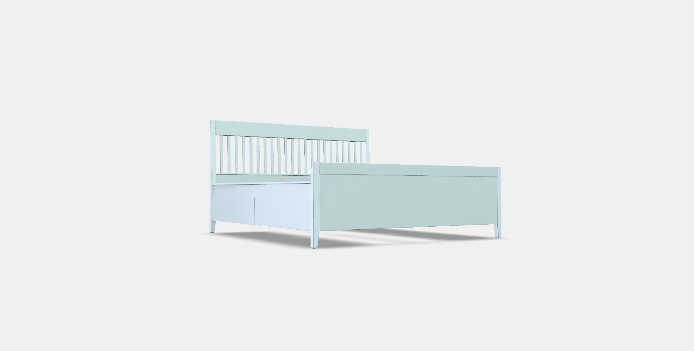 IDANAS Bed frame with storage Low-poly 3D model_2