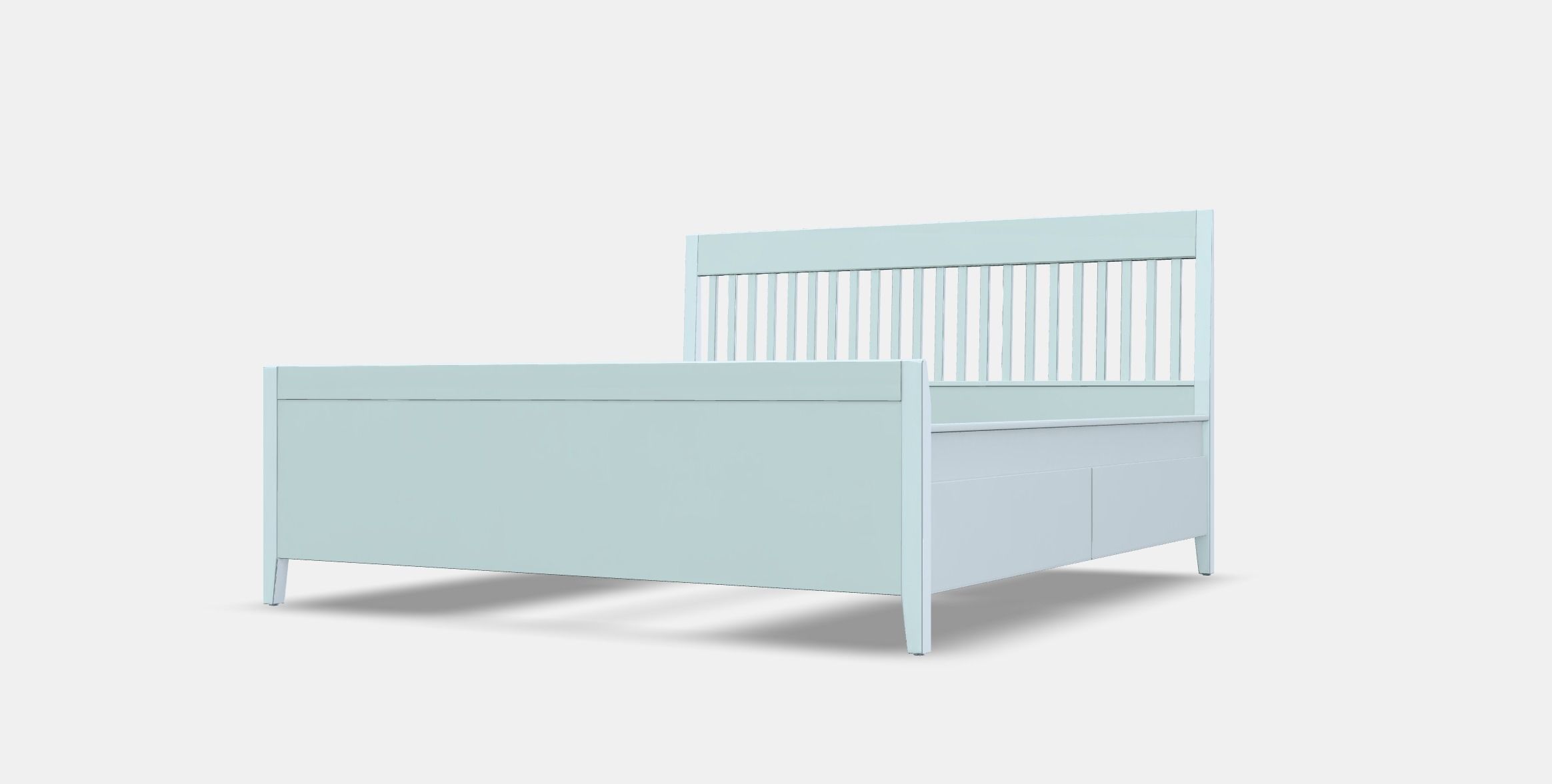 IDANAS Bed frame with storage Low-poly 3D model_13