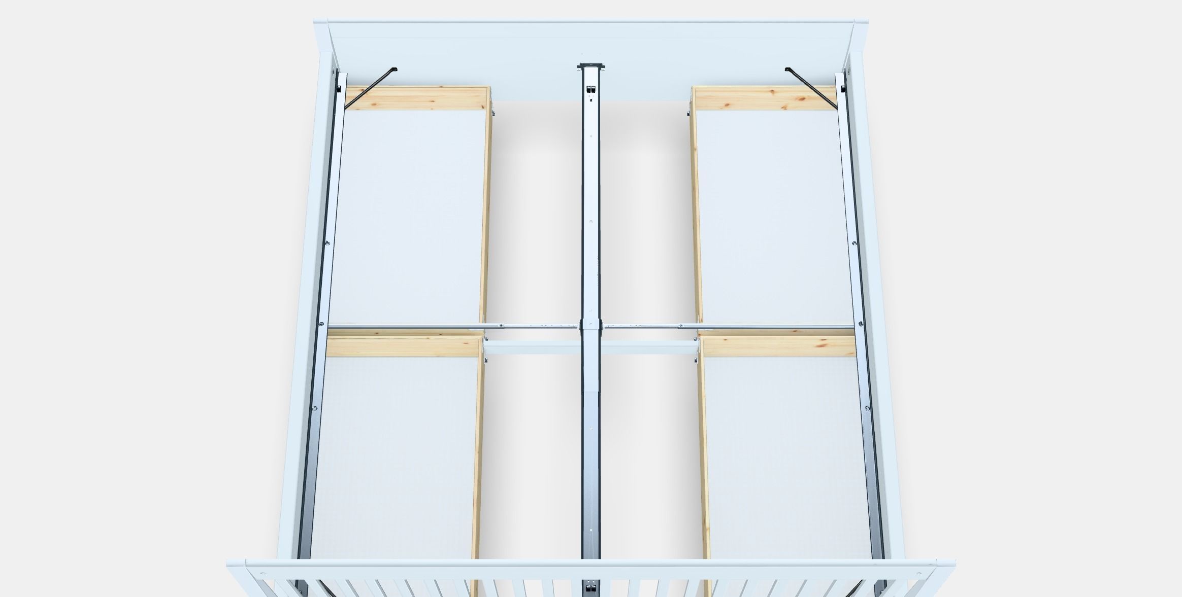 IDANAS Bed frame with storage Low-poly 3D model_4