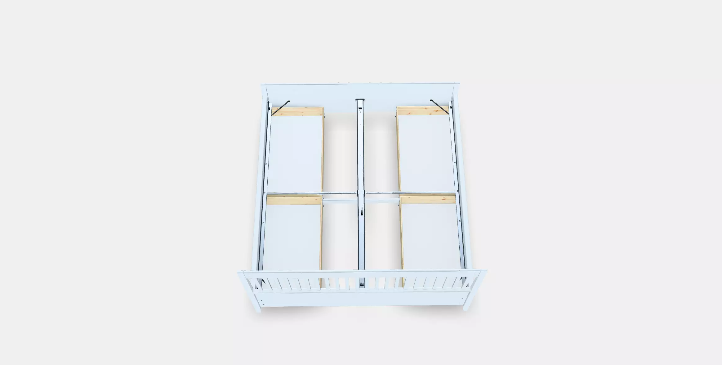 IDANAS Bed frame with storage Low-poly 3D model_0