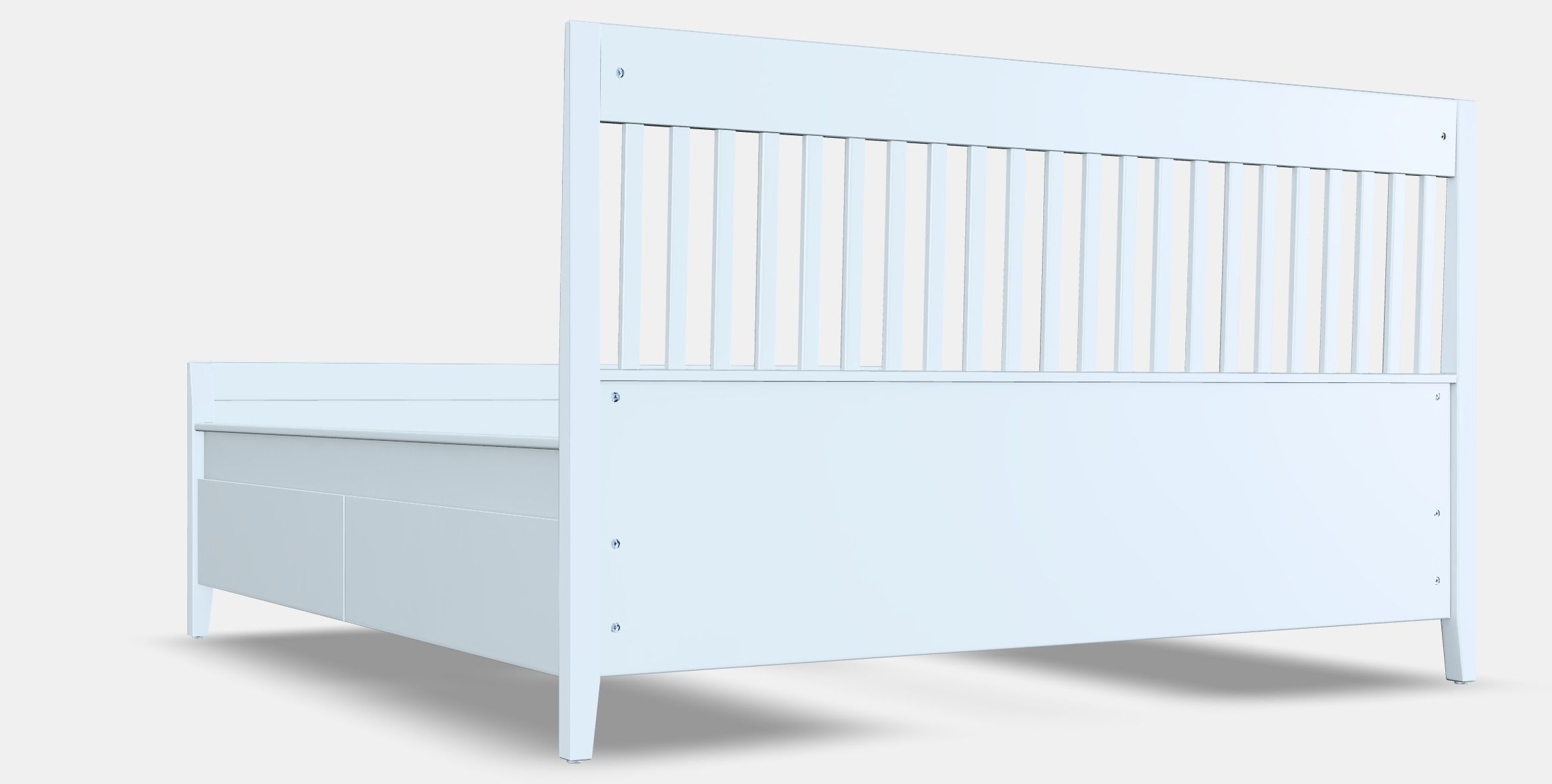 IDANAS Bed frame with storage Low-poly 3D model_3