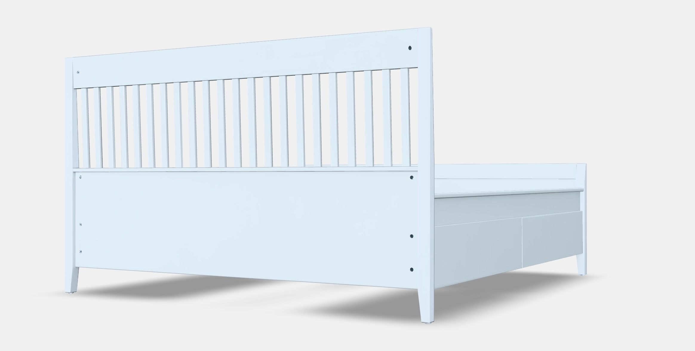 IDANAS Bed frame with storage Low-poly 3D model_6