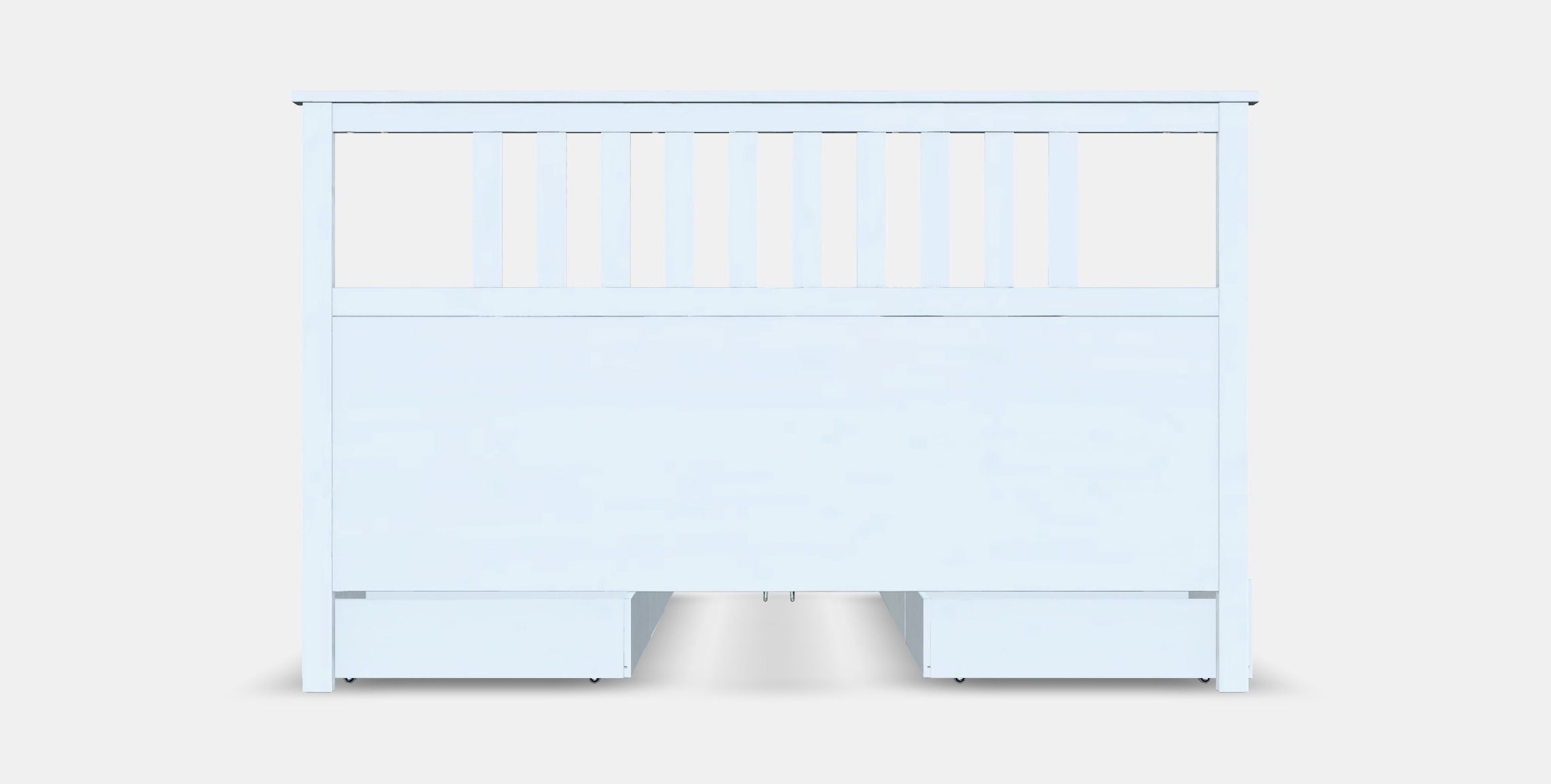 HEMNES Bed frame with 4 storage boxes Low-poly 3D model_15