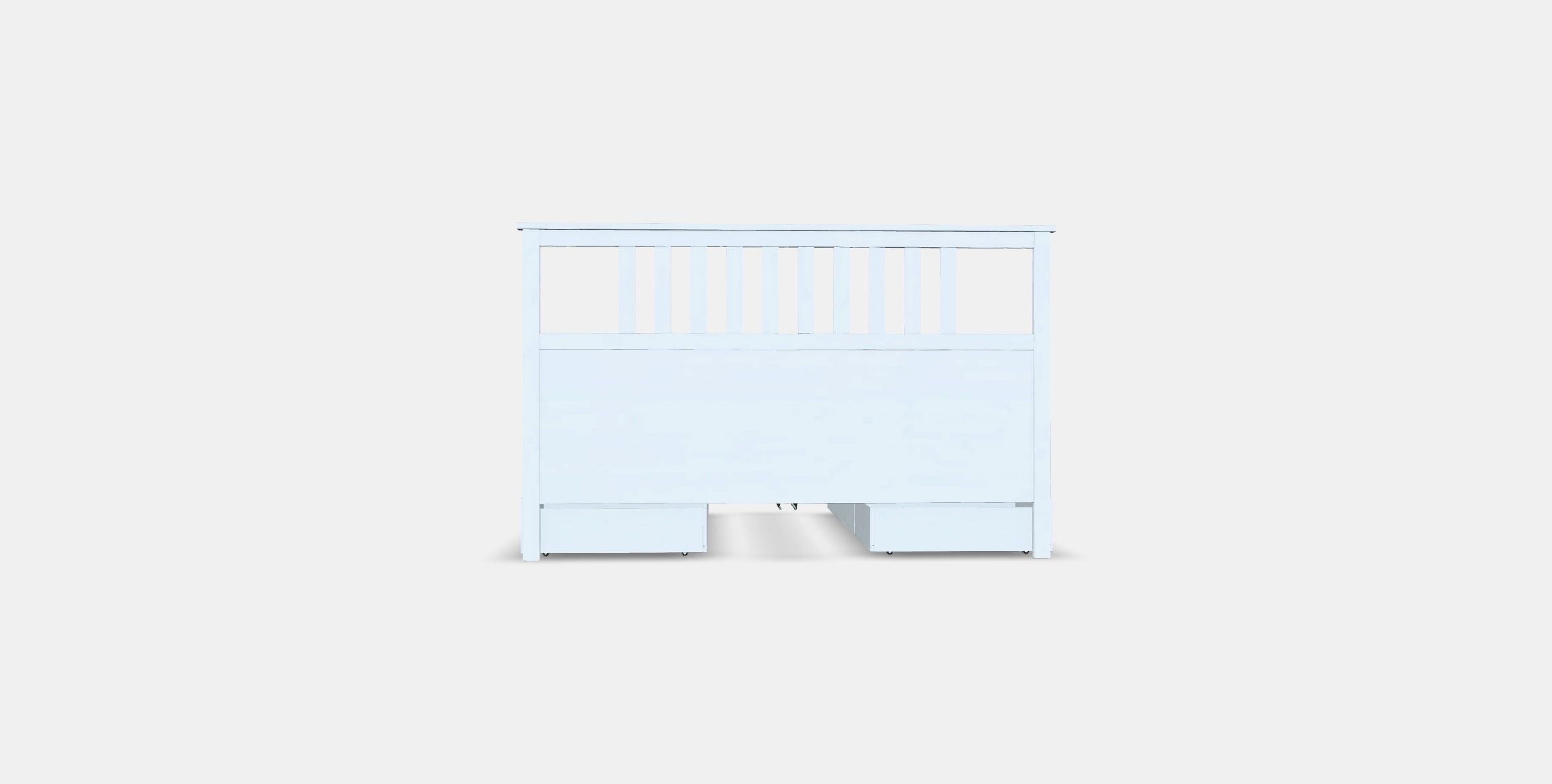 HEMNES Bed frame with 4 storage boxes Low-poly 3D model_14