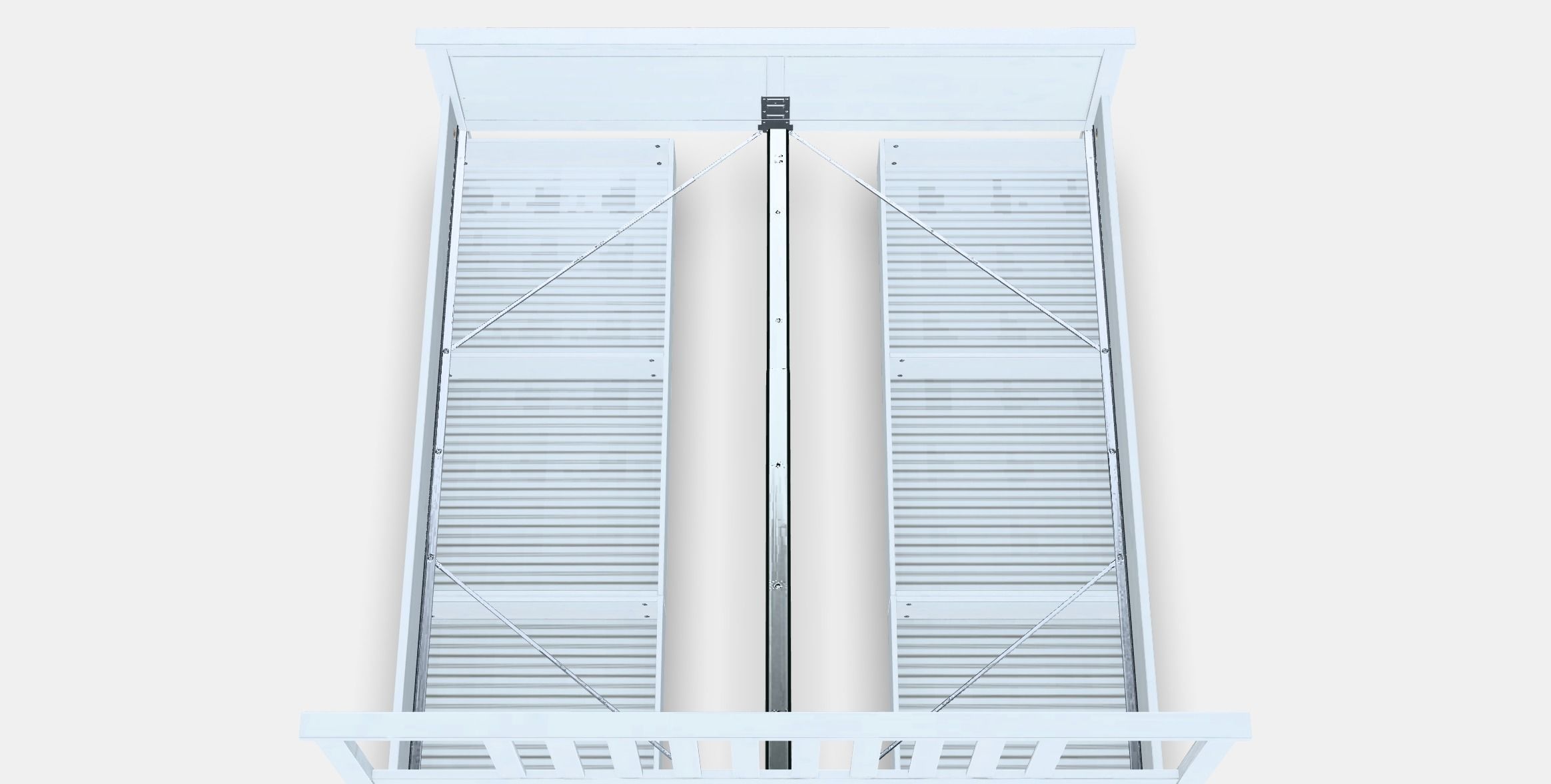 HEMNES Bed frame with 4 storage boxes Low-poly 3D model_4